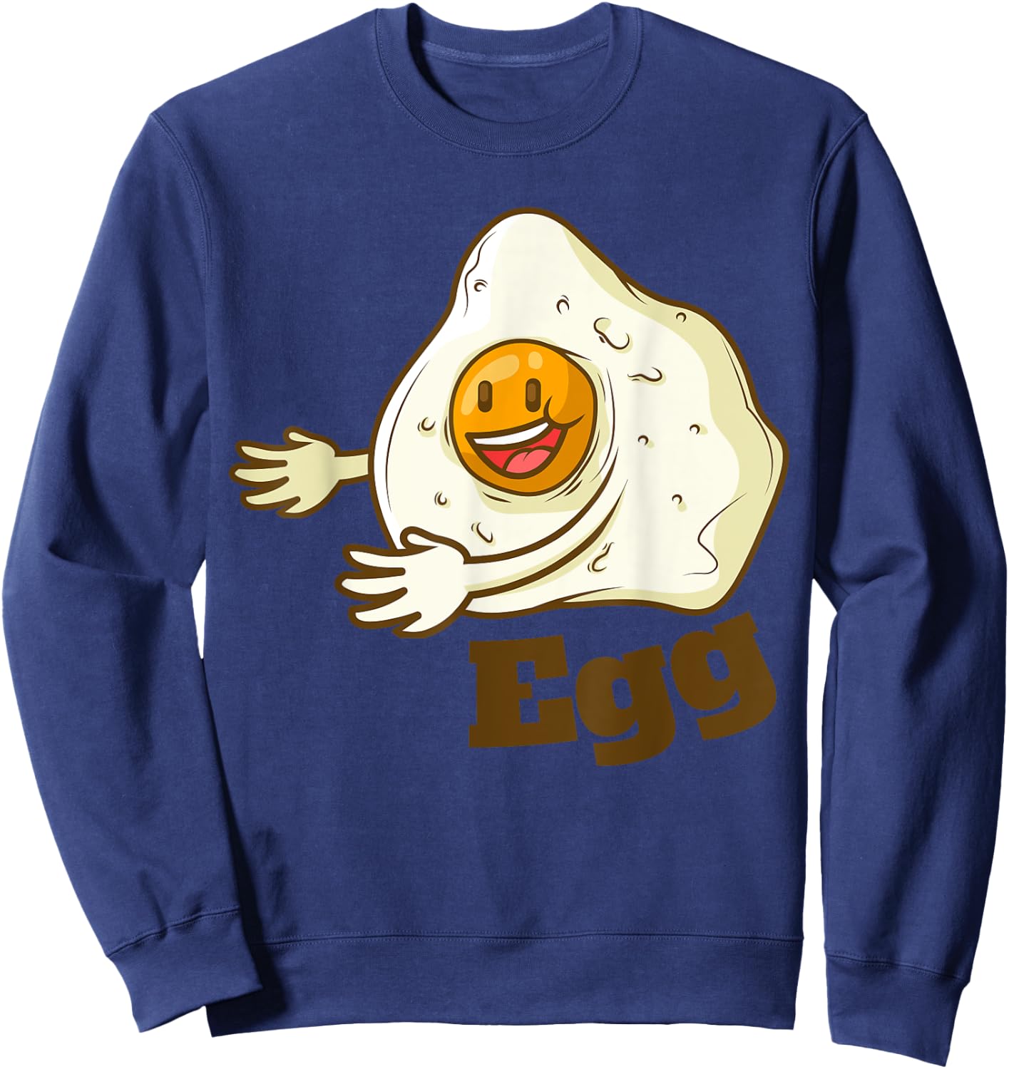 Funny Bacon And EGG Duo Valentines Halloween Easy Costume Sweatshirt - Sweatshirt | Navy