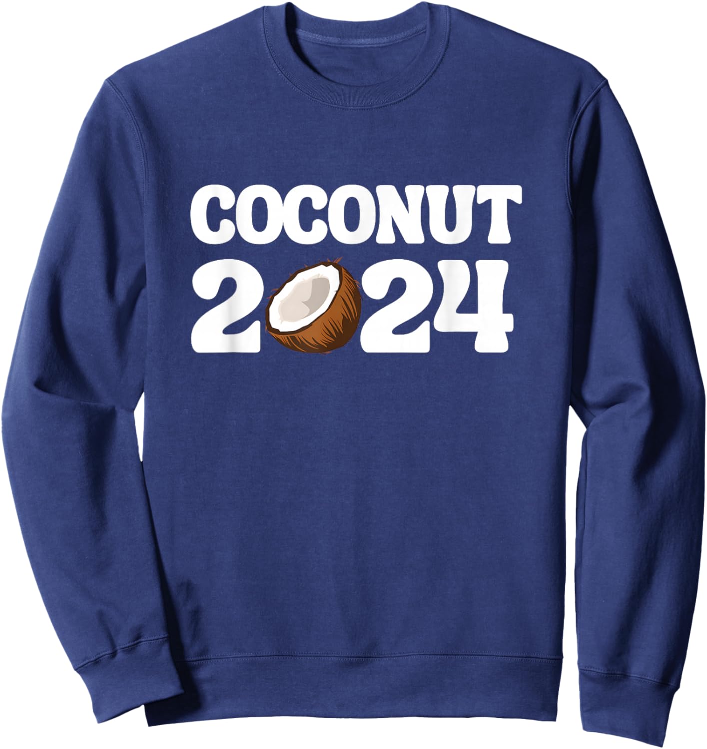 Funny Kamala Harris 2024 Statement Democrat Coconut Tree Sweatshirt - Sweatshirt | Navy