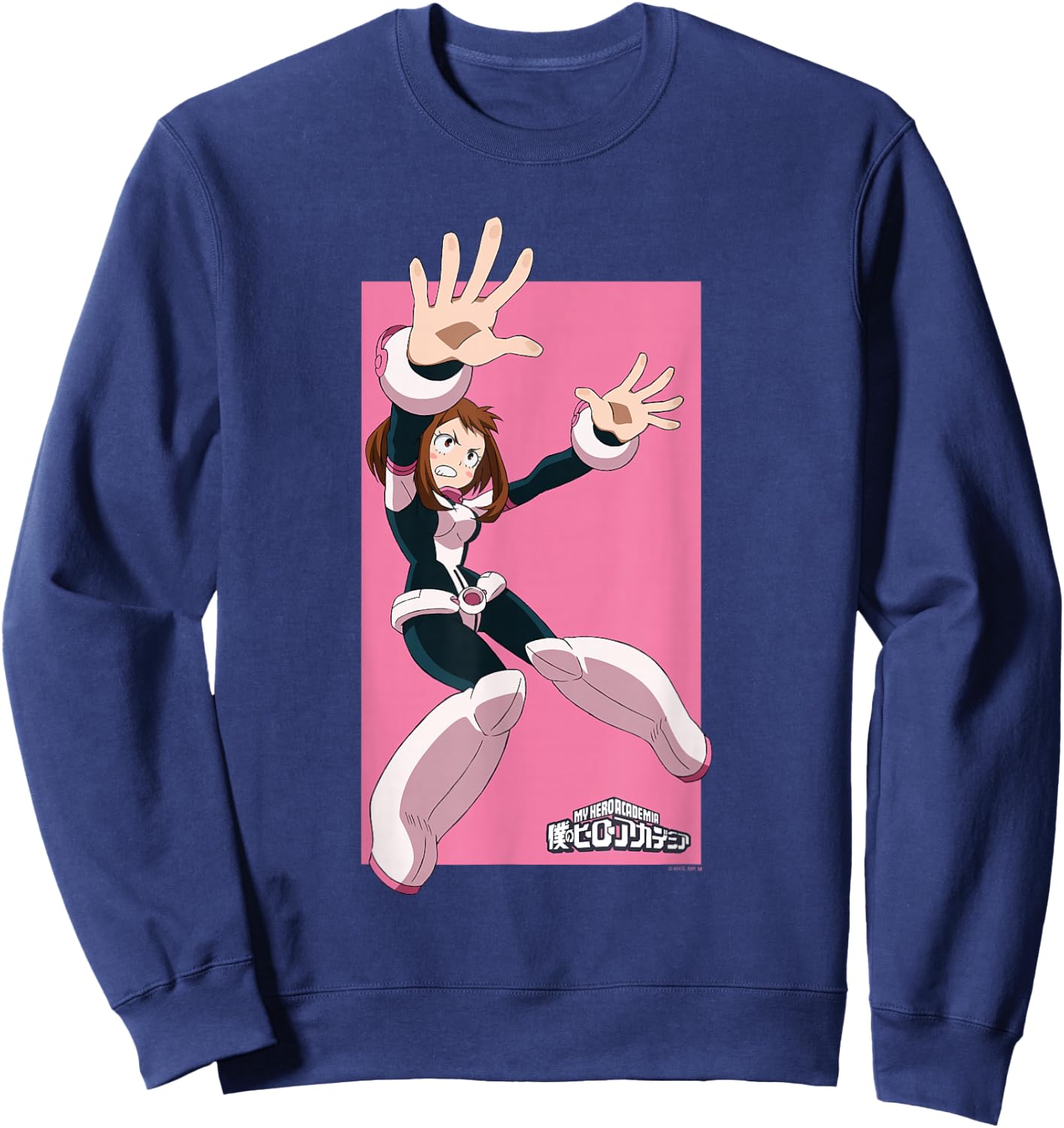 My Hero Academia Uraraka Hero Pose Anime Sweatshirt - Sweatshirt | Navy