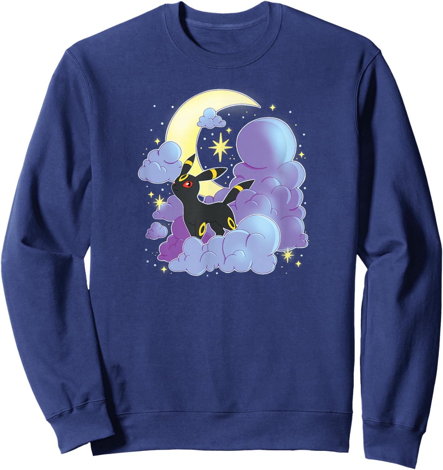 Pokémon - Umbreon Celestial Moon With Clouds Sweatshirt - Sweatshirt | Navy