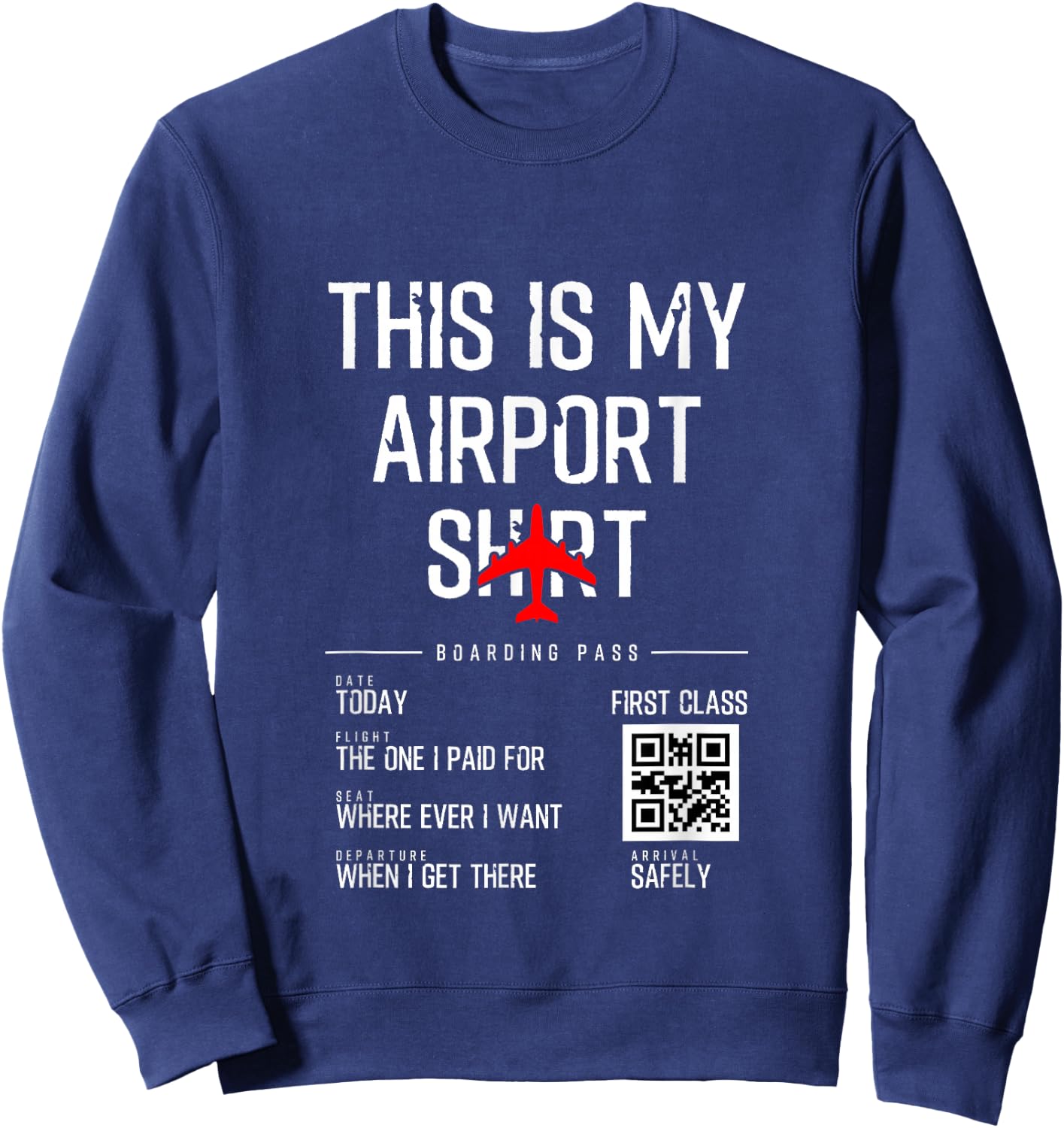 This is My Airport Funny Family Travel Sweatshirt - Sweatshirt | Navy