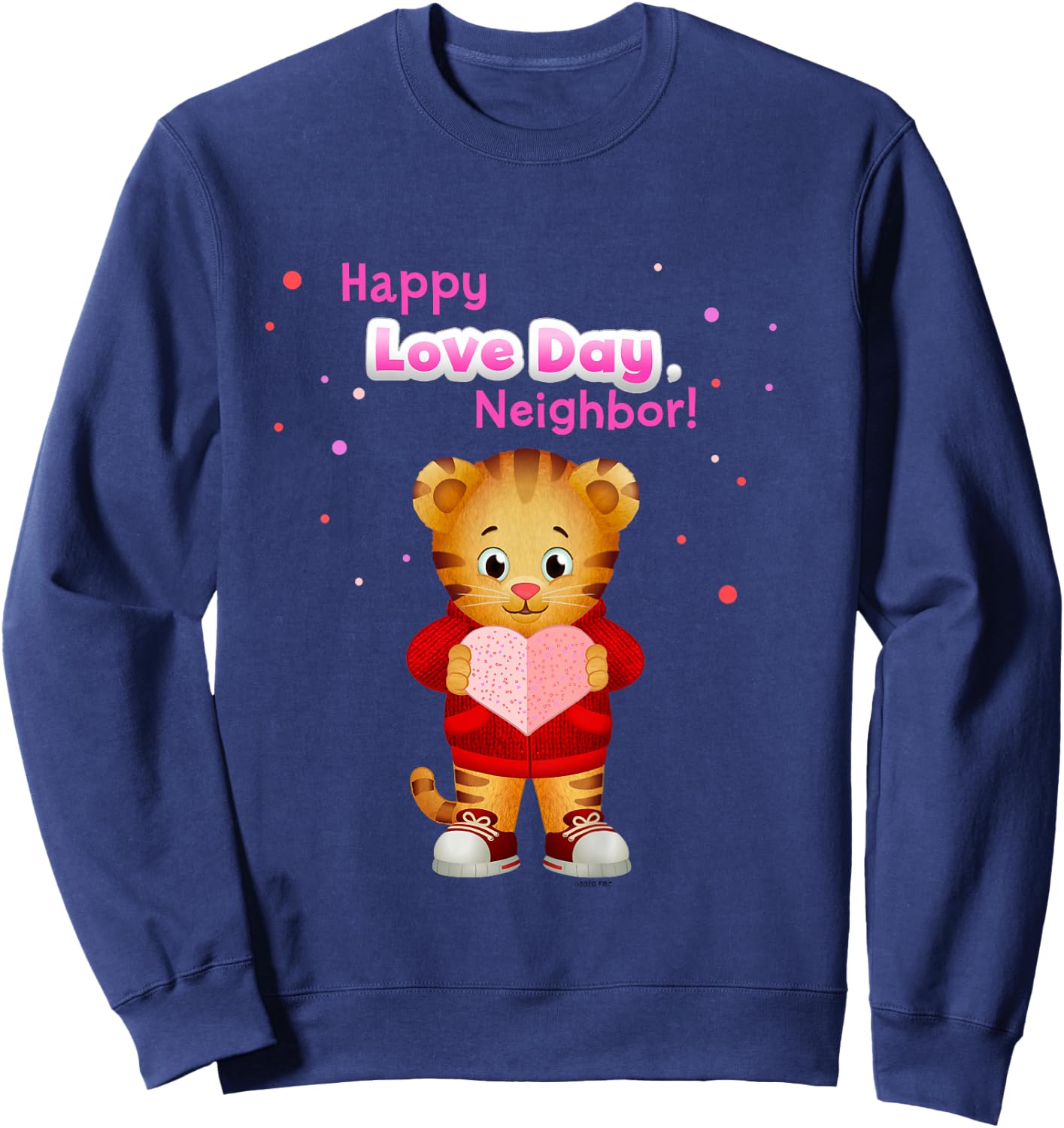 Happy Love Day, Daniel Tiger! (Pink) Sweatshirt - Sweatshirt | Navy