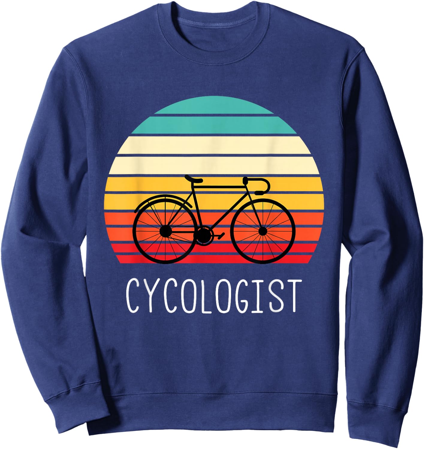 Cycologist - Funny Vintage Cycling & Cyclist Gift Sweatshirt - Sweatshirt | Navy
