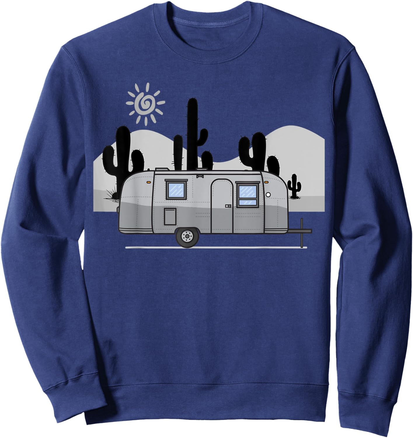 The perfect retro Airstream camping trailer . Sweatshirt - Sweatshirt | Navy