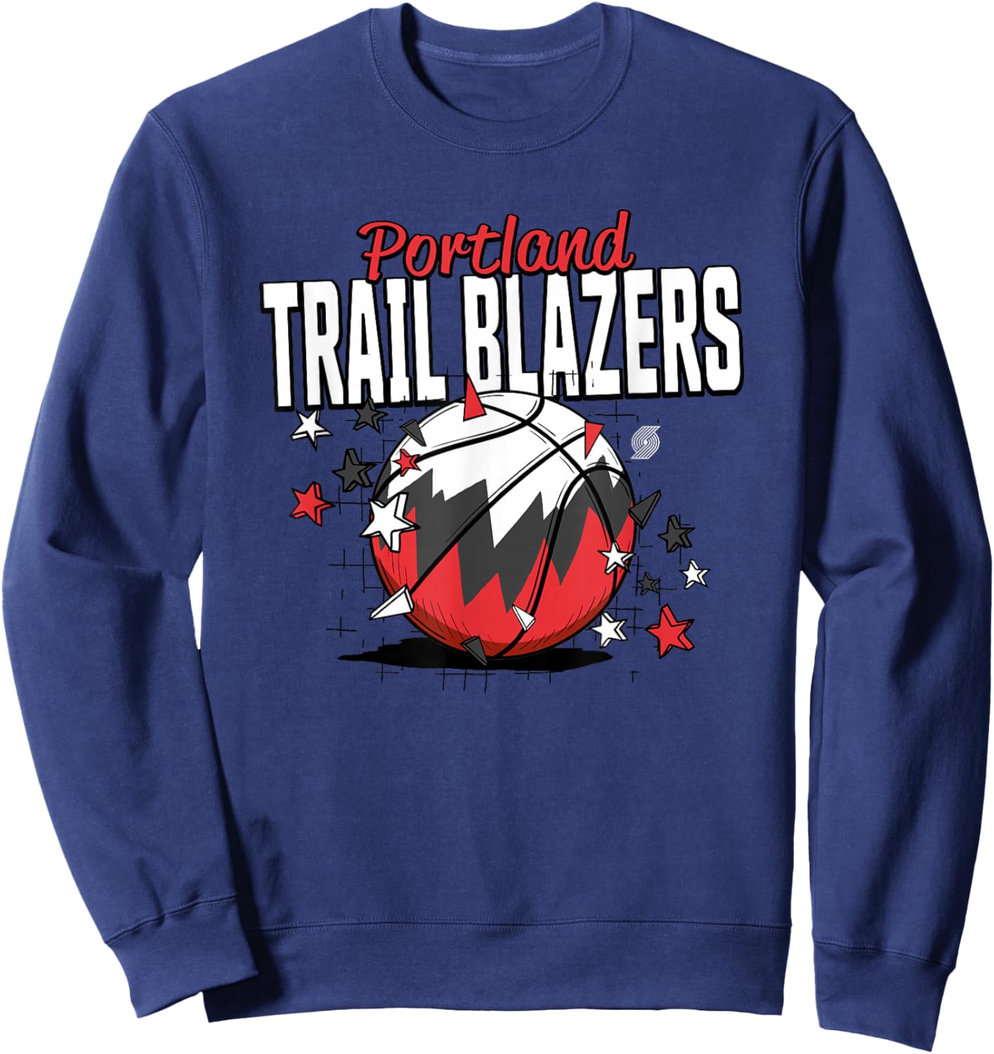 NBA Portland Trail Blazers Basketball Doodle Stars Sweatshirt - Sweatshirt | Navy