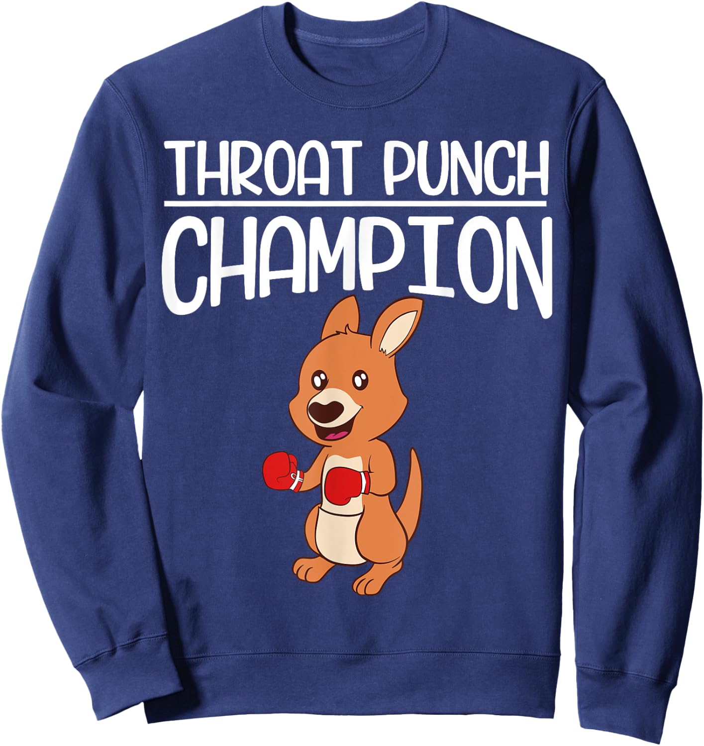 Kangaroo Throat Punch Champion Ring Sweatshirt - Sweatshirt | Navy