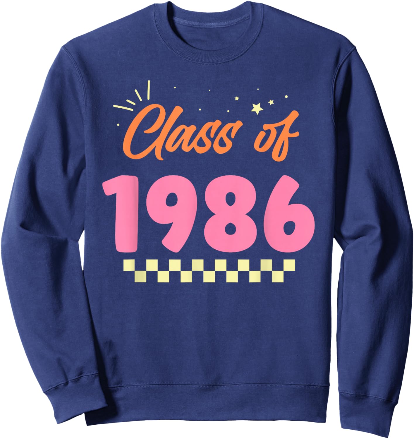 Class Of 1986 School Graduation Meetup Reunion Sweatshirt - Sweatshirt | Navy