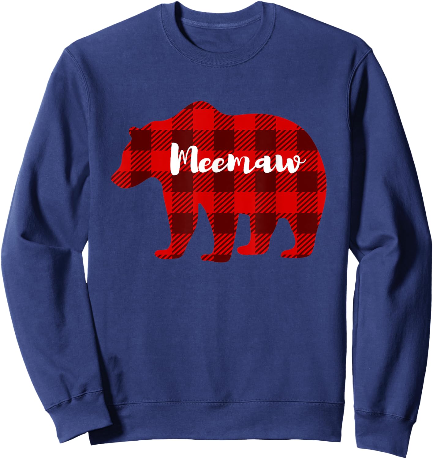 Meemaw Bear Clothing Women Gifts Grandparent Family Matching Sweatshirt - Sweatshirt | Navy