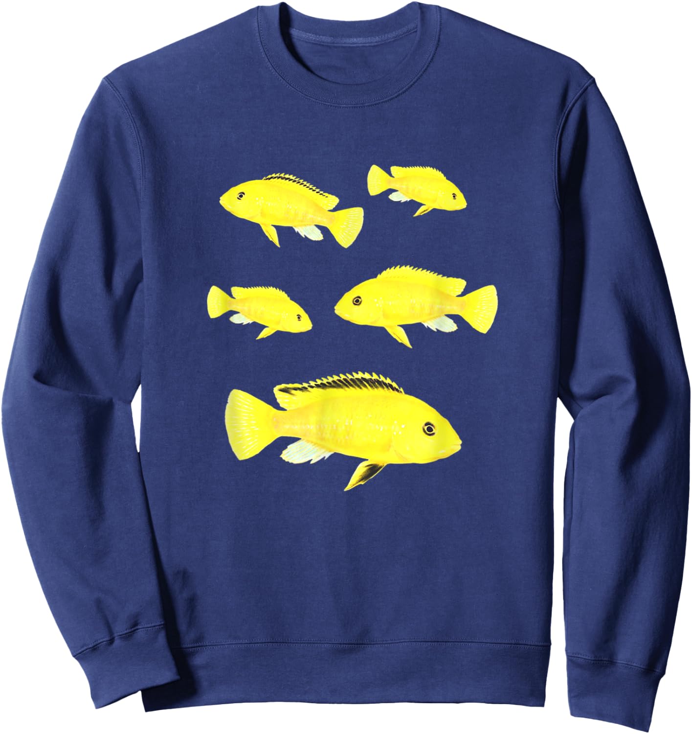 Yellow Lab Cichlids Lake Malawi Cichlid Fish Breeders Sweatshirt - Sweatshirt | Navy