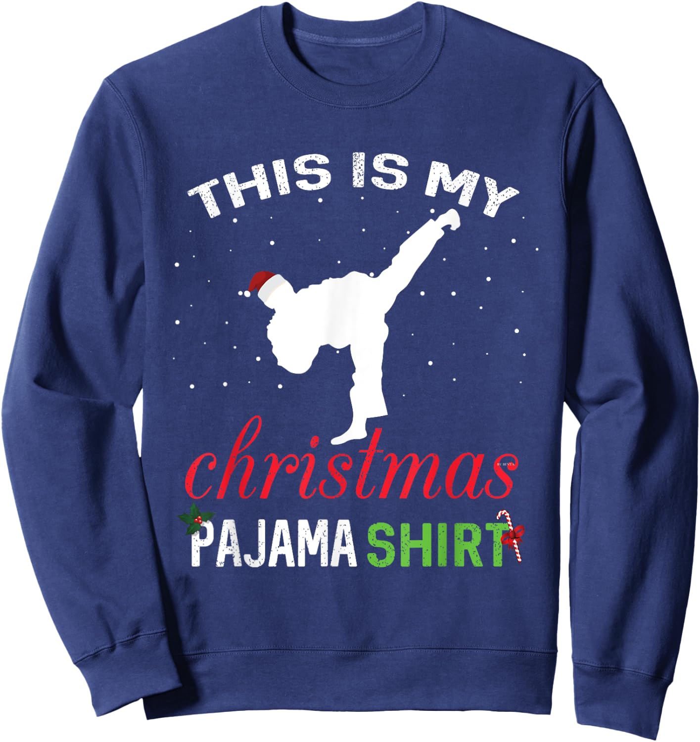 This is My Christmas Pajama Karate Gift Martial Art Sweatshirt - Sweatshirt | Navy