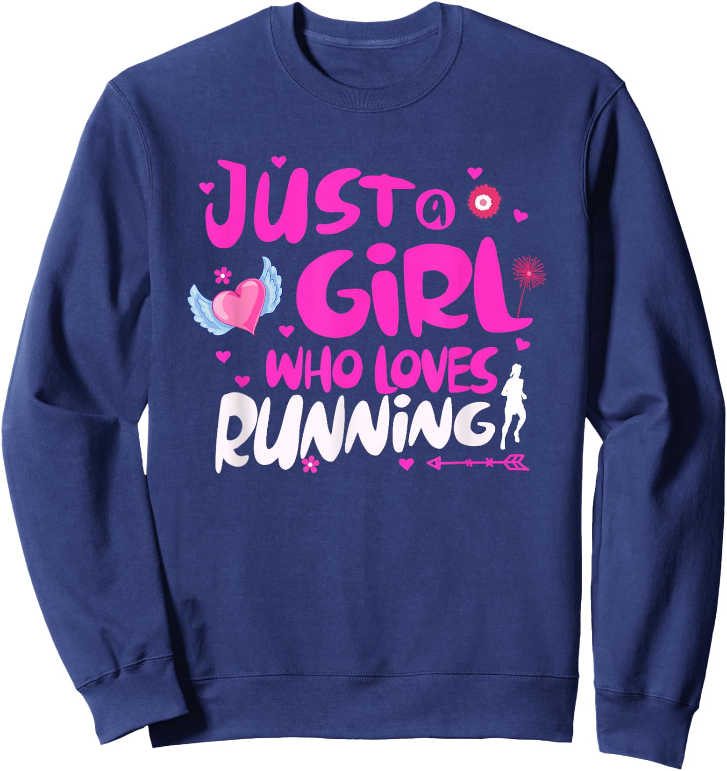 Just a Girl Who Loves Running Sweatshirt - Sweatshirt | Navy