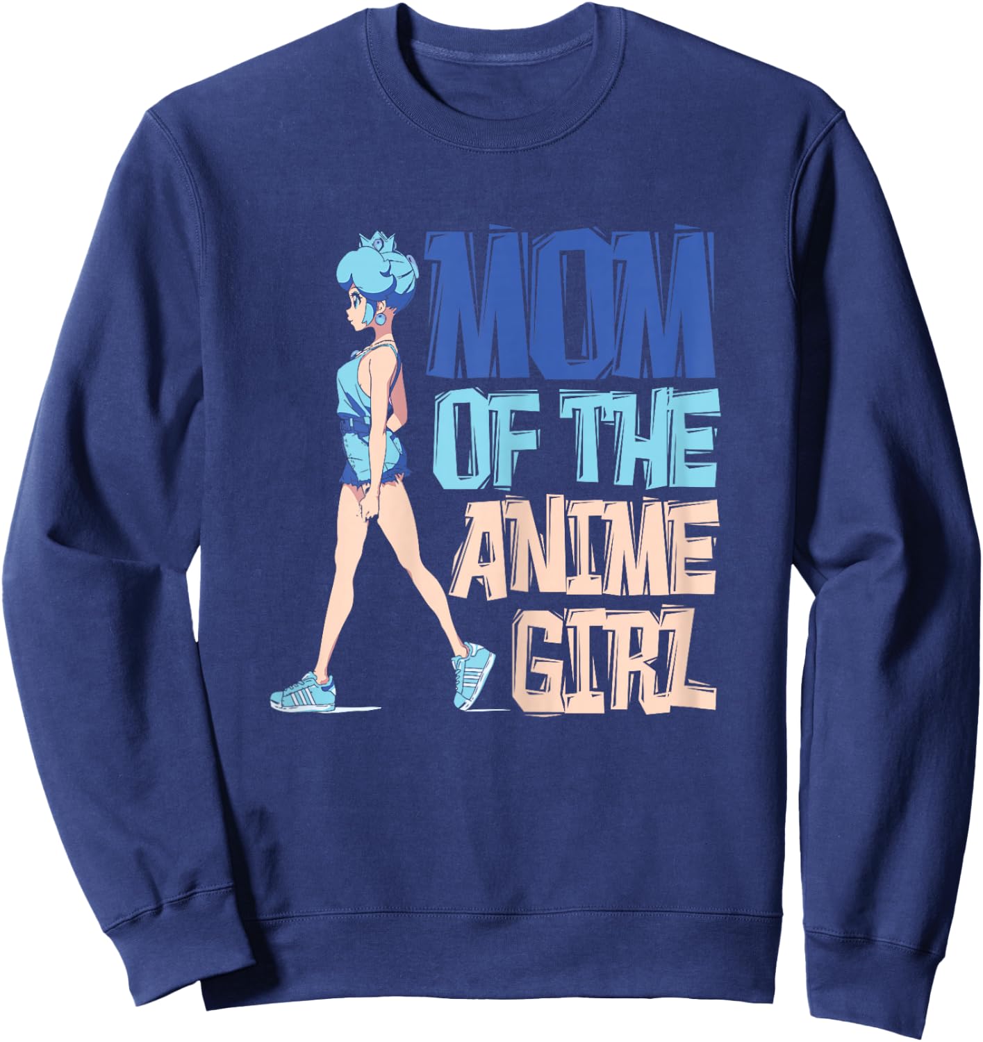 Mom of the Anime Girl - Mother Anime Sweatshirt - Sweatshirt | Navy