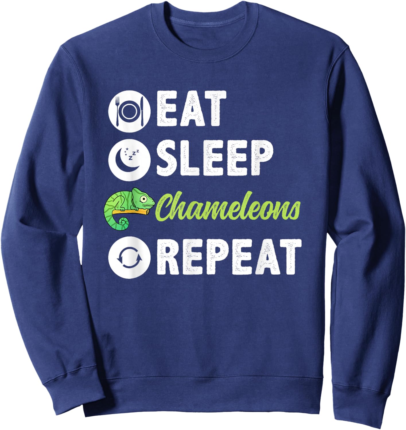 Eat Sleep Chameleons Repeat Sweatshirt - Sweatshirt | Navy