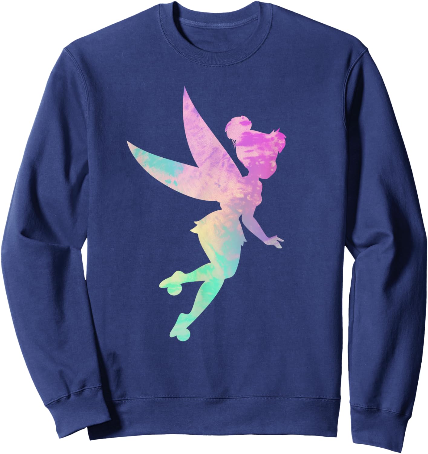 Disney Peter Pan Tinker Bell Tie Dye 90s Sweatshirt - Sweatshirt | Navy