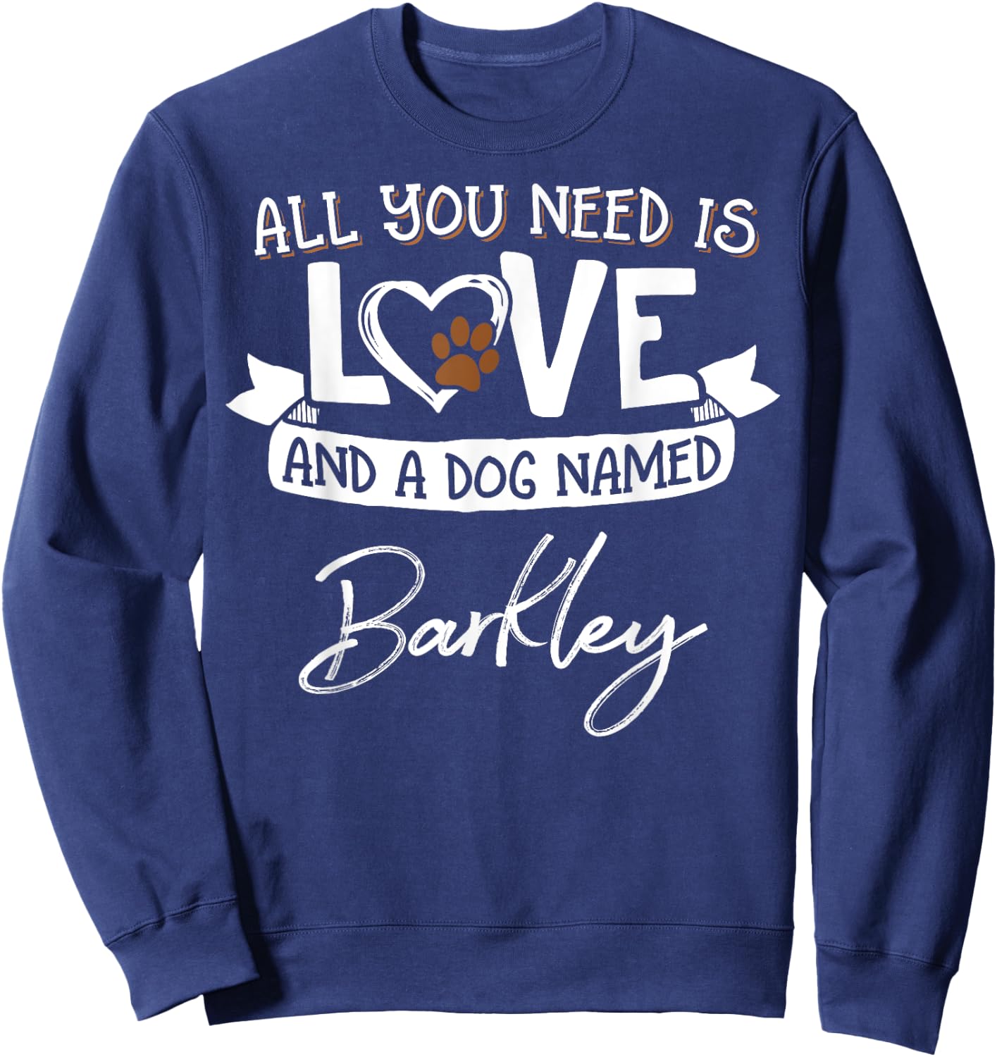 Cute Dog Named Barkley Shirt and Men Sweatshirt - Sweatshirt | Navy