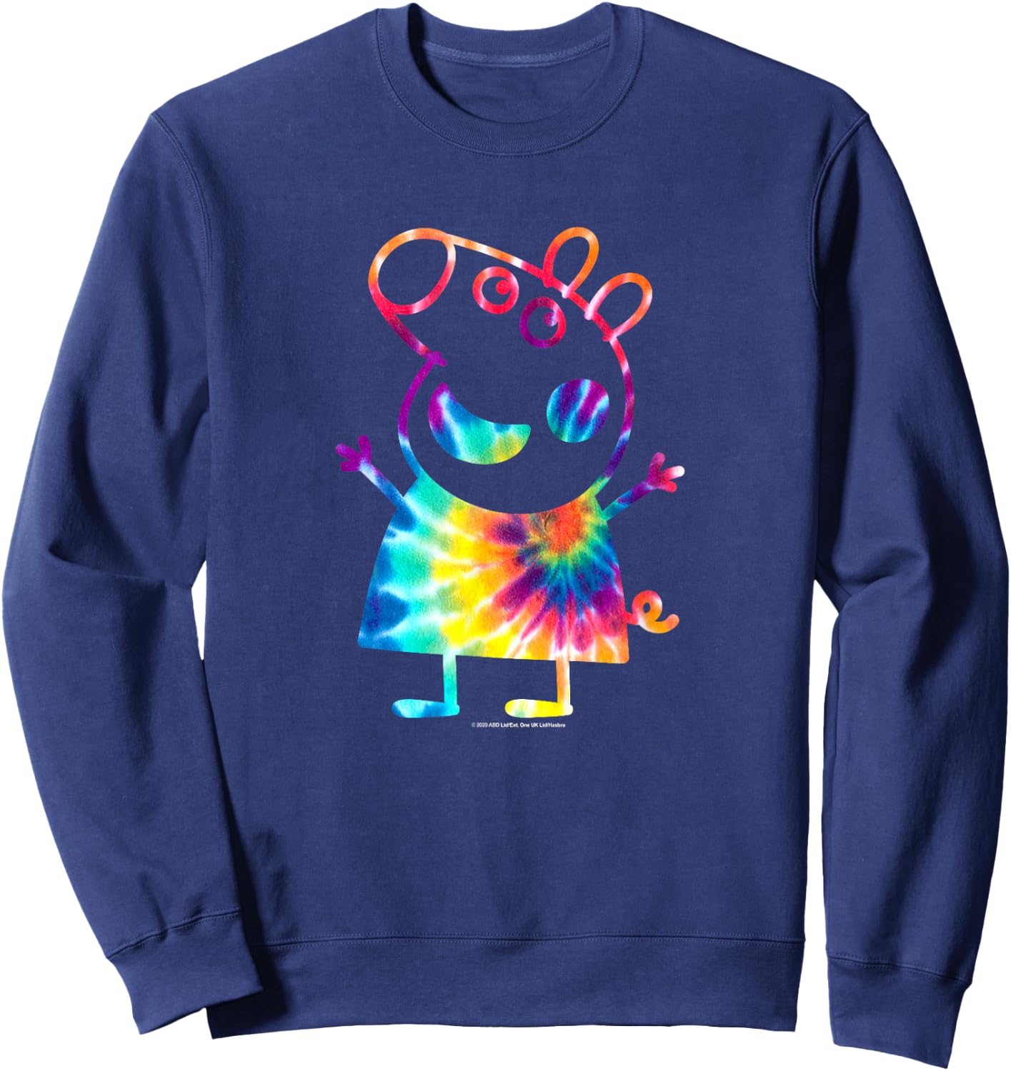 Peppa Pig Tie Dye Portrait Sweatshirt - Sweatshirt | Navy
