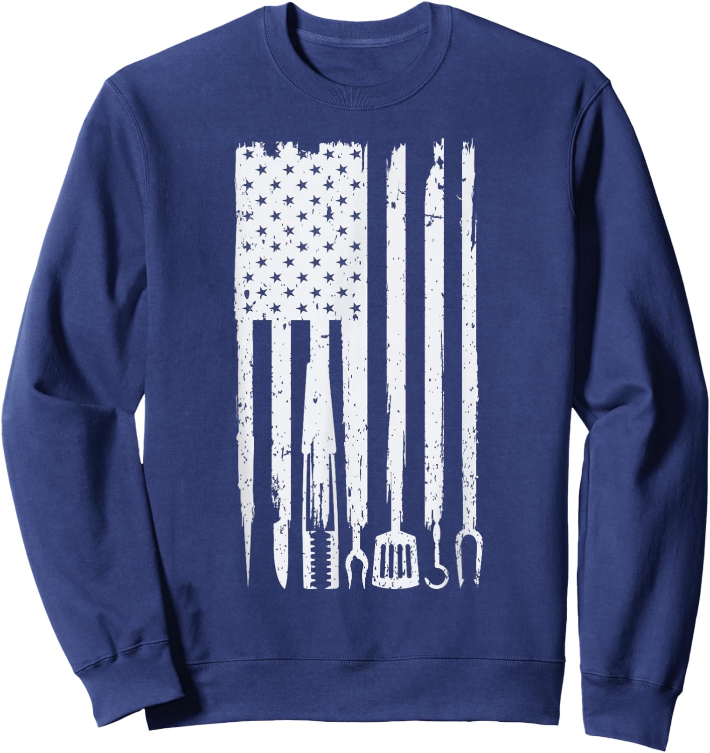Funny BBQ Design! for Fans of Smoking, Grilling and Barbecue Sweatshirt - Sweatshirt | Navy