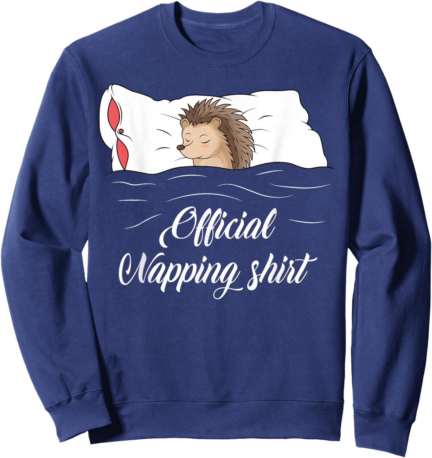 Sleeping Hedgehog Lover Pyjamas Official Napping Sweatshirt - Sweatshirt | Navy