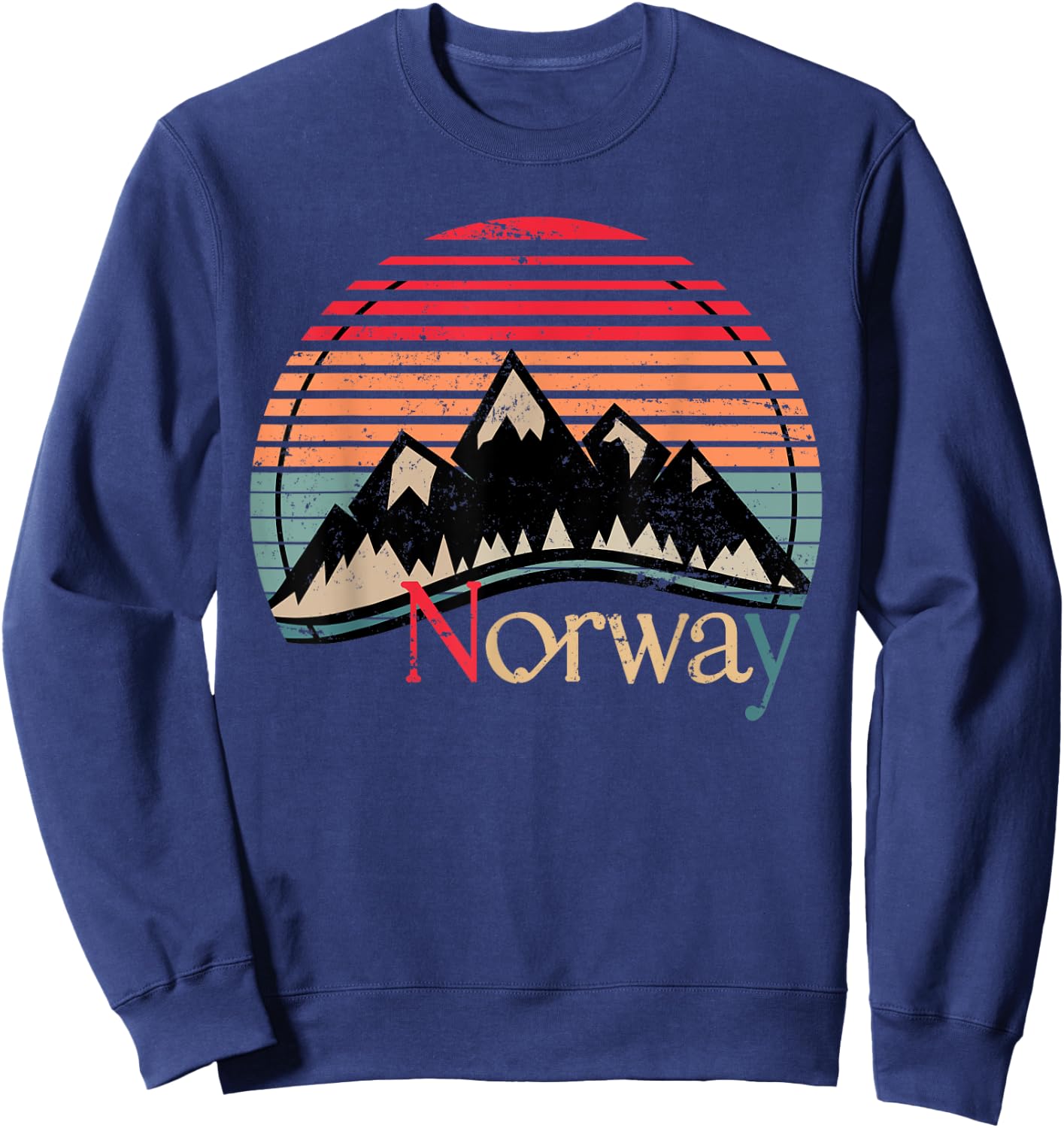 Norway Flag Norwegian Pride -Adults Black Short Sleeve Sweatshirt - Sweatshirt | Navy
