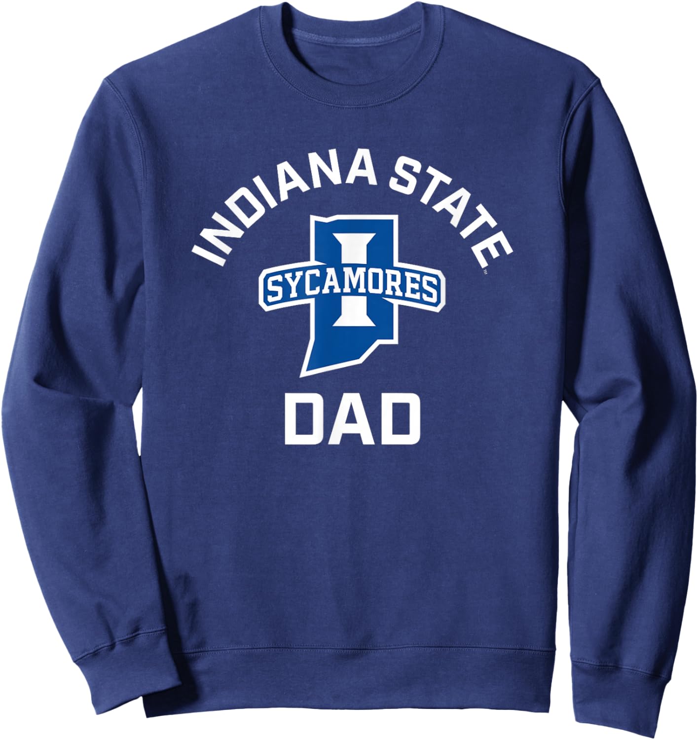 Indiana State University Sycamores Arched Dad Sweatshirt - Sweatshirt | Navy