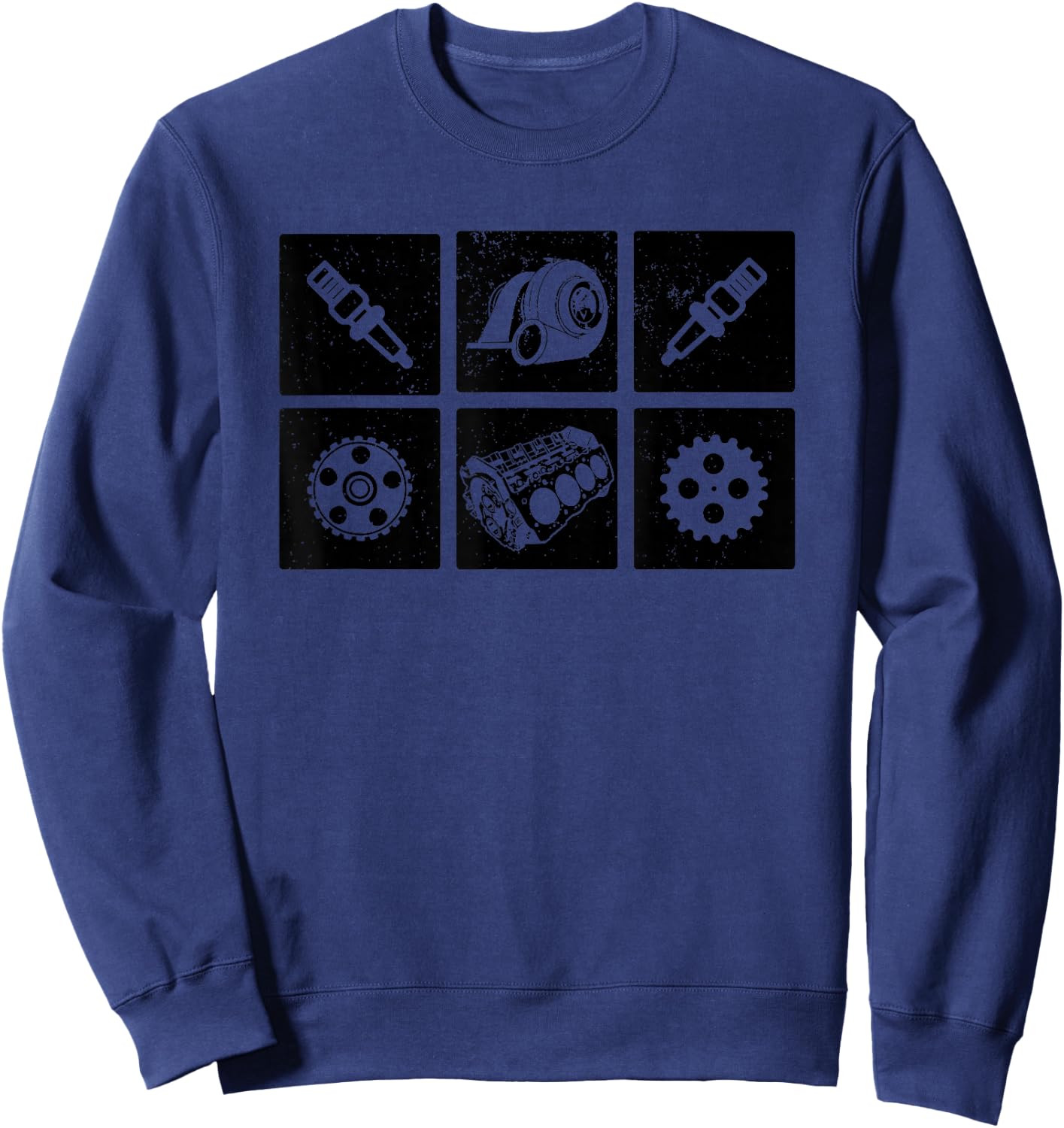 Car Mechanic Engine Symbols Auto Parts Sweatshirt - Sweatshirt | Navy