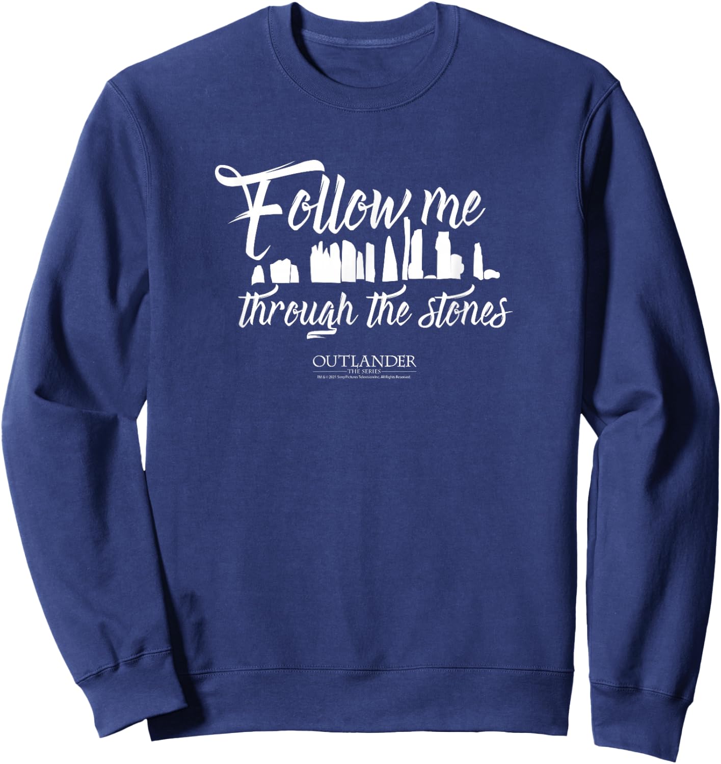 Outlander Follow Me Through the Stones Sweatshirt - Sweatshirt | Navy