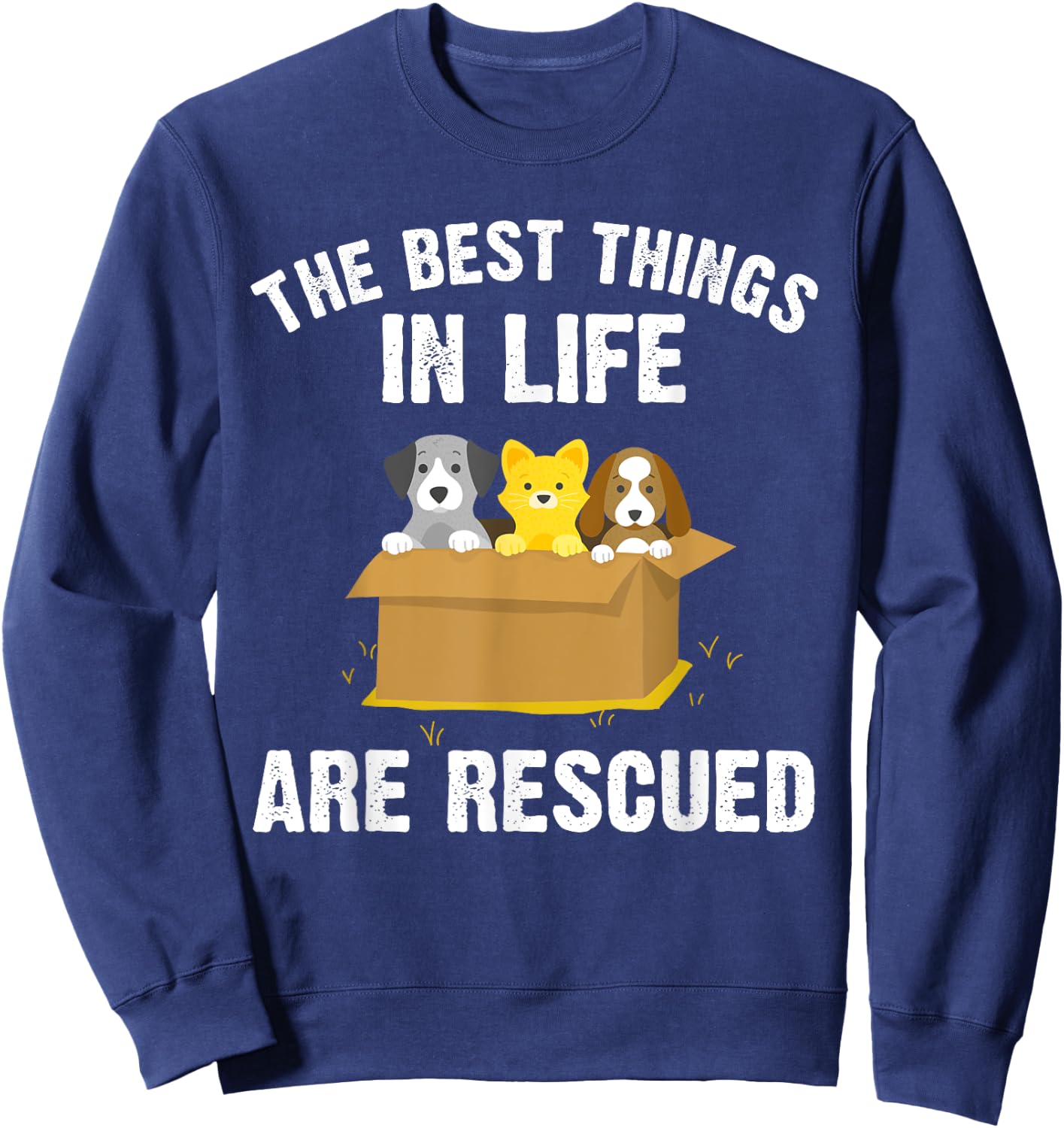 Cool Animal Rescue Art Women Animal Rescuer Lover Sweatshirt - Sweatshirt | Navy
