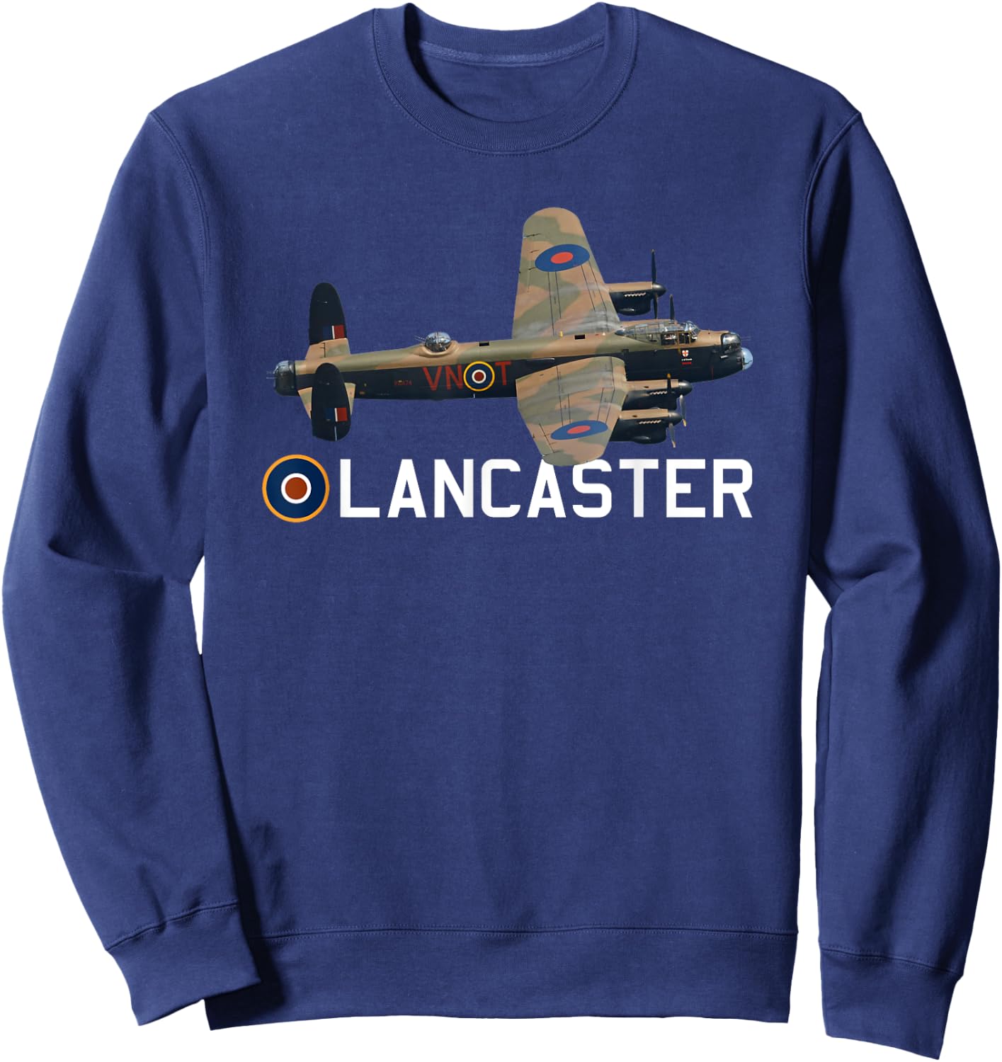 Avro Lancaster Bomber RAF WW2 Aeroplane Aircraft Plane Sweatshirt - Sweatshirt | Navy