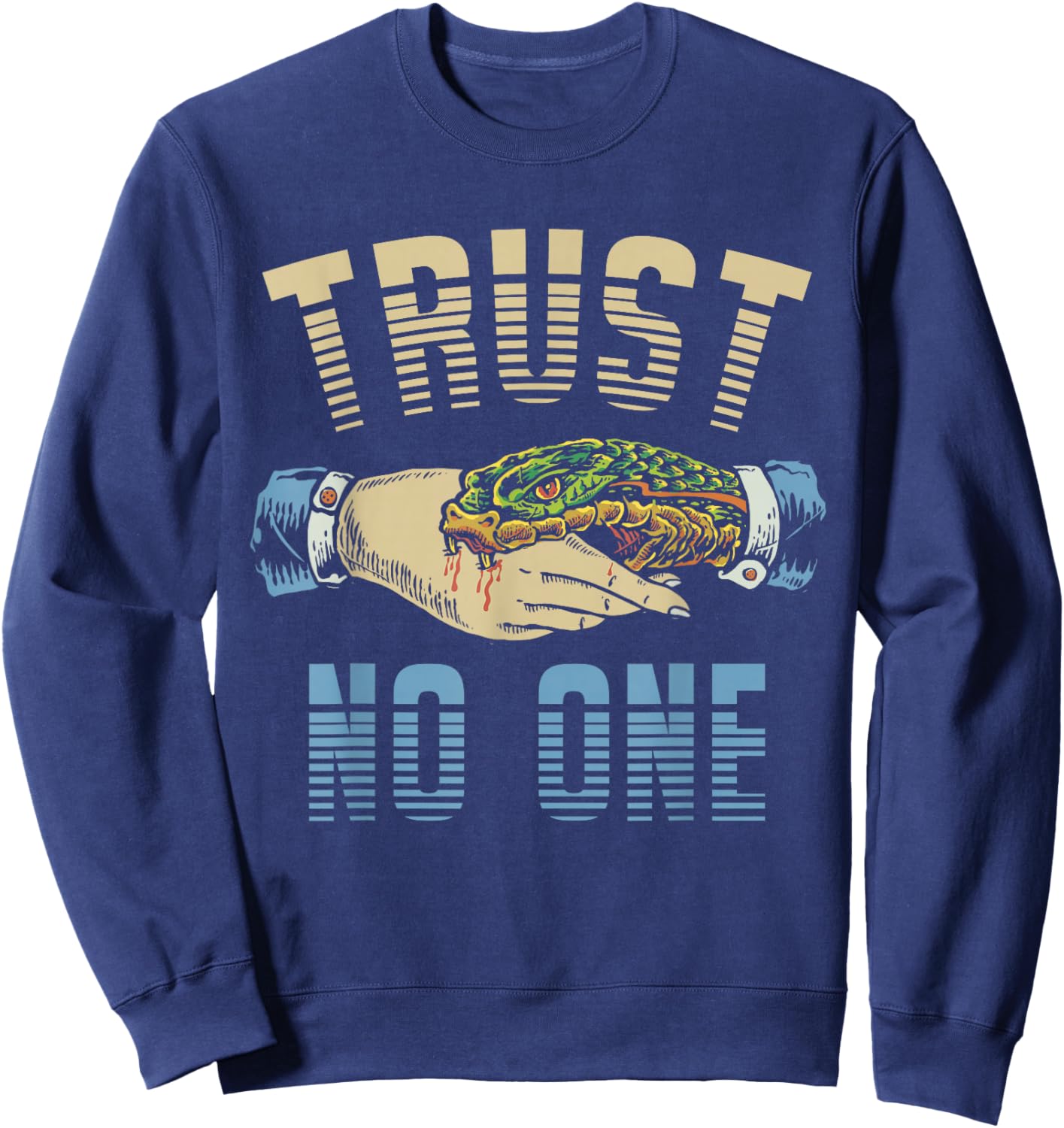 Trust no One - Snake Bite Sweatshirt - Sweatshirt | Navy
