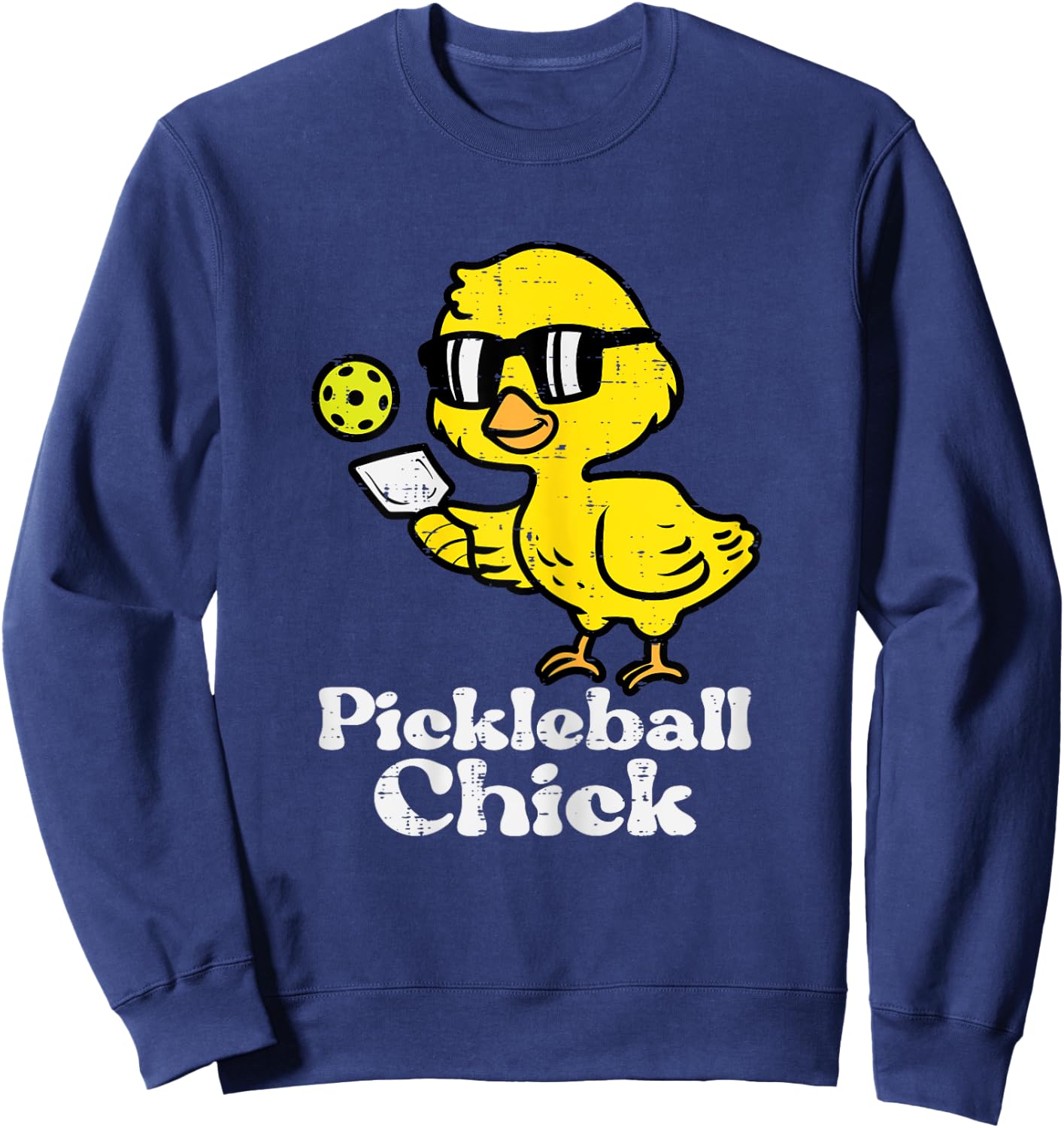 Pickleball Chick Funny Pickle Ball Women Girls Kids Toddler Sweatshirt - Sweatshirt | Navy