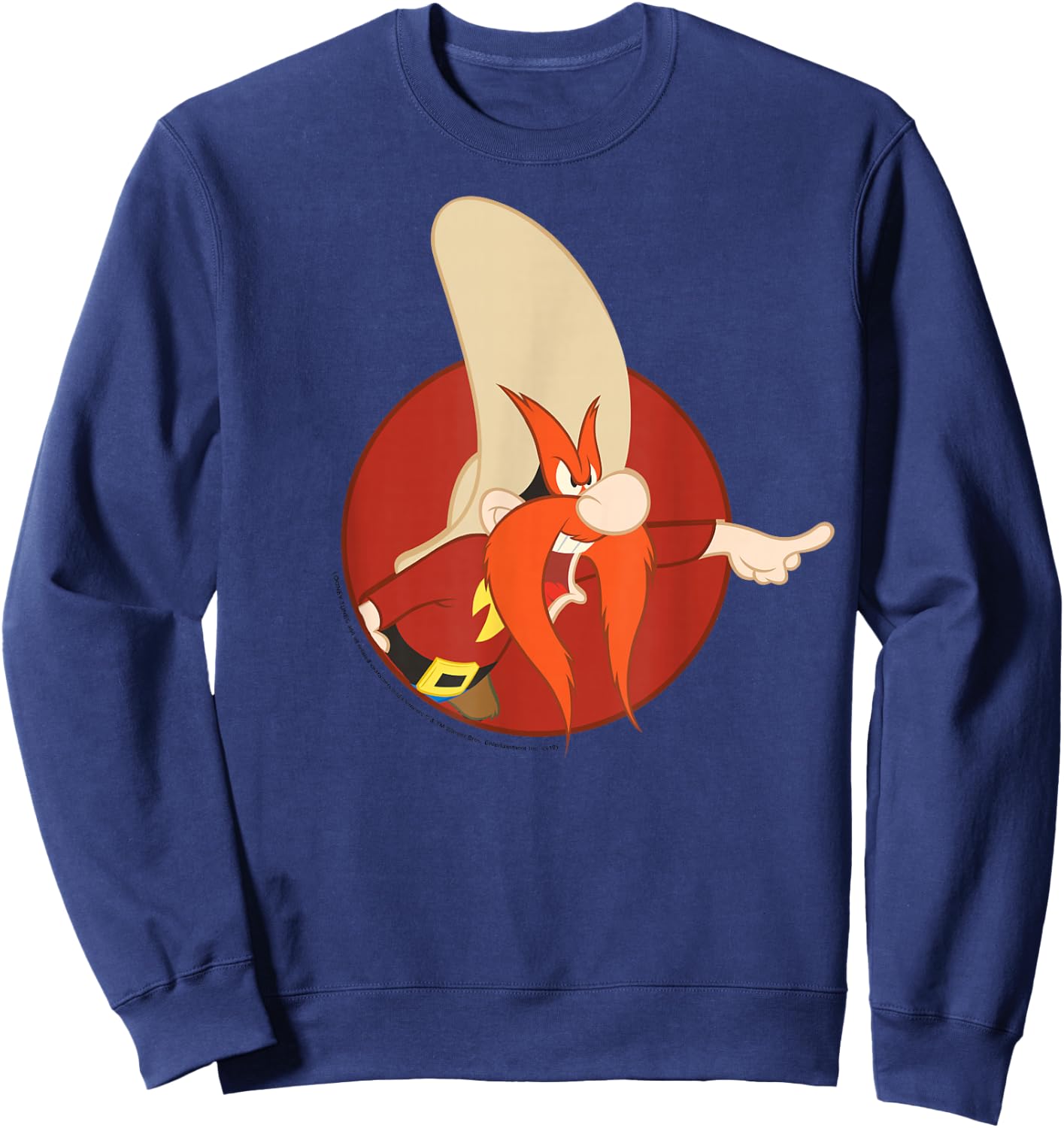 Looney Tunes Yosemite Sam Red Circle Portrait Sweatshirt - Sweatshirt | Navy