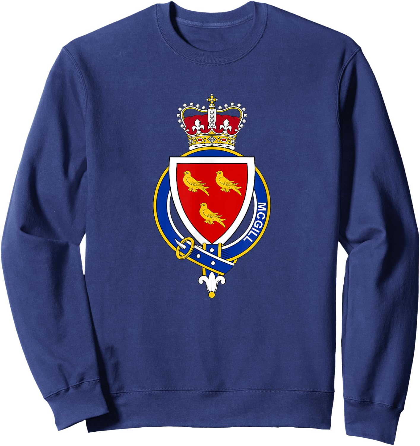 McGill Coat of Arms - Family Crest Sweatshirt - Sweatshirt | Navy