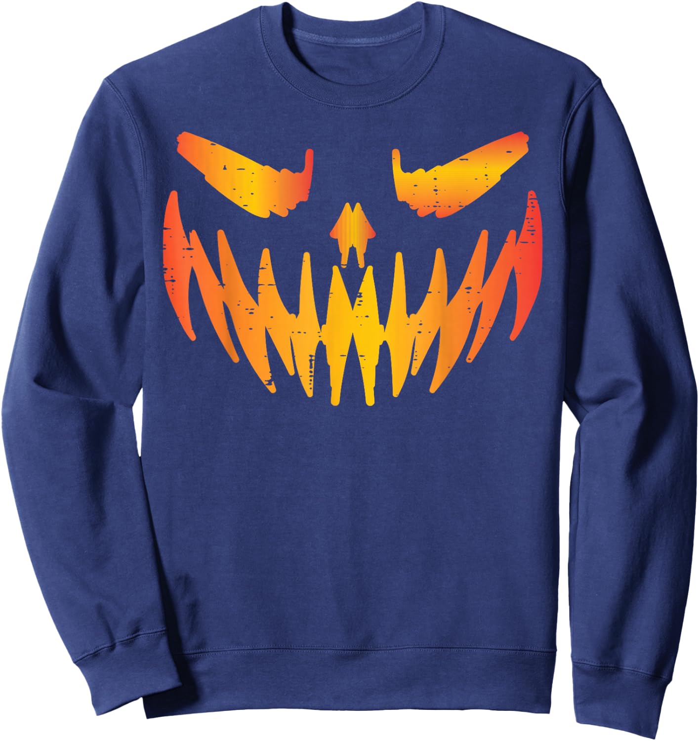 Halloween Jack O Lantern Pumpkin Face Costume Men Women Kids Sweatshirt - Sweatshirt | Navy