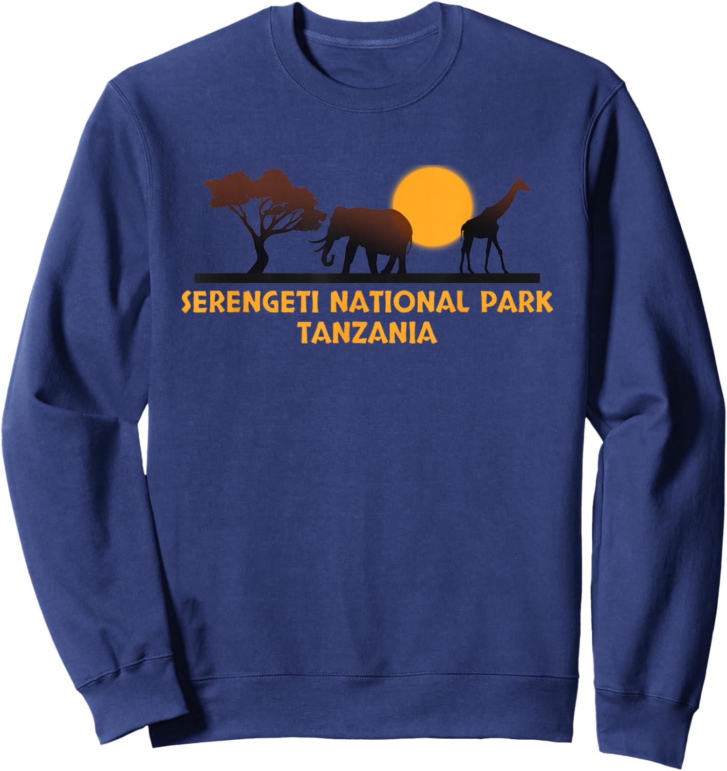 Serengeti National Park Tanzania , Grey, Small Sweatshirt - Sweatshirt | Navy
