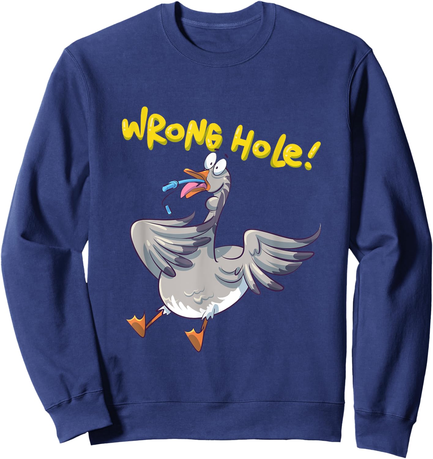 Funny Anesthesia tubed then goose humorous anesthesia gift Sweatshirt - Sweatshirt | Navy
