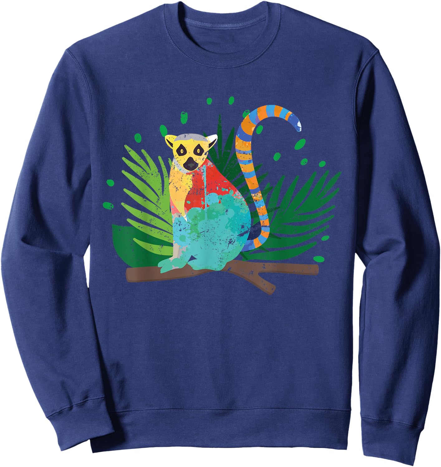 Madagascar Animal Lemur Sweatshirt - Sweatshirt | Navy