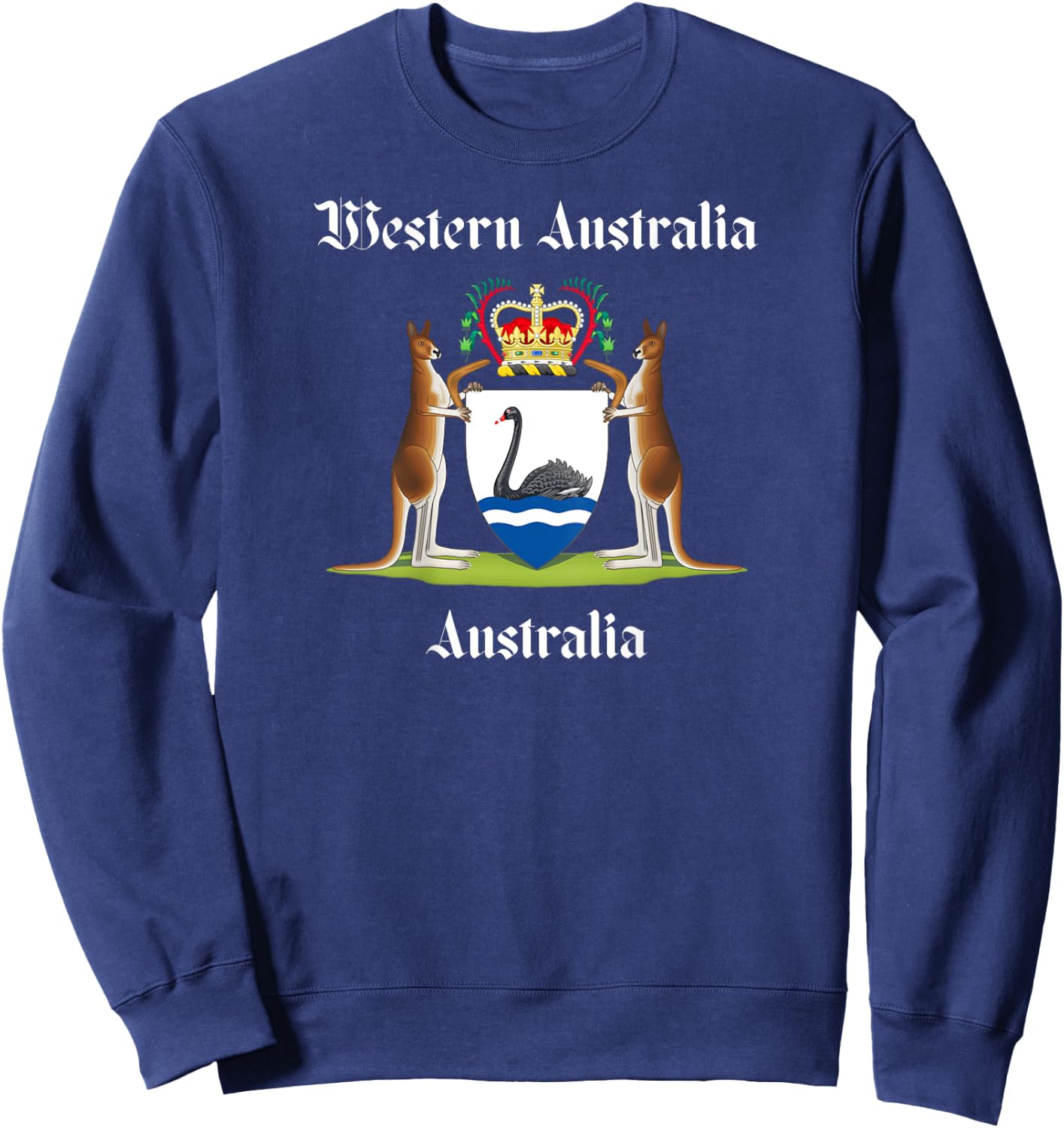 BACK PRINT - Coat of Arms - Western Australia Sweatshirt - Sweatshirt | Navy