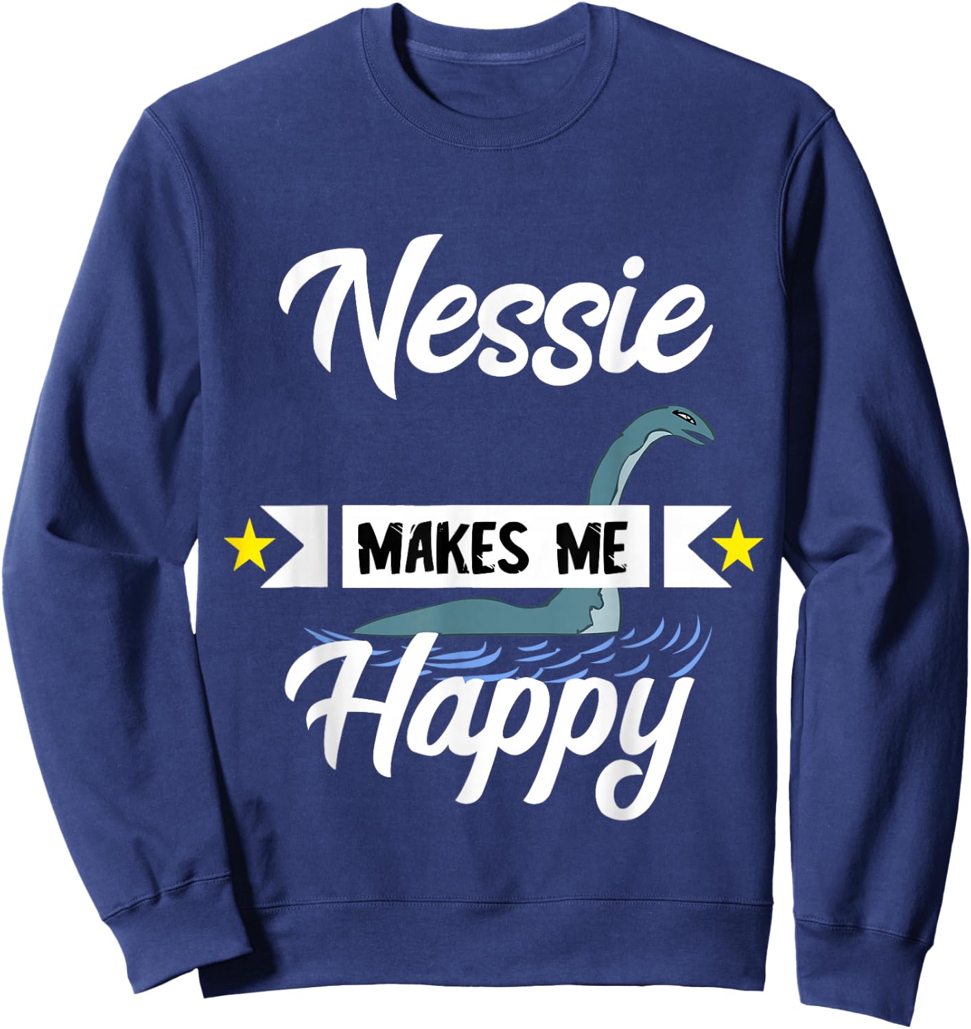 Nessie Macht Mich Glücklich Irish Monster Loch Ness Sweatshirt - Sweatshirt | Navy