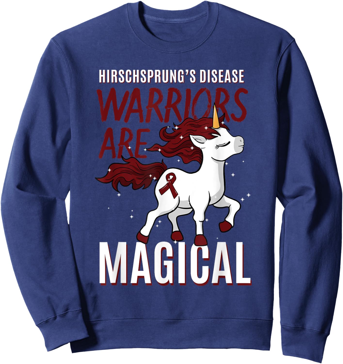 Hirschsprung's Disease Unicorn Intestinal Disorder Gift Sweatshirt - Sweatshirt | Navy
