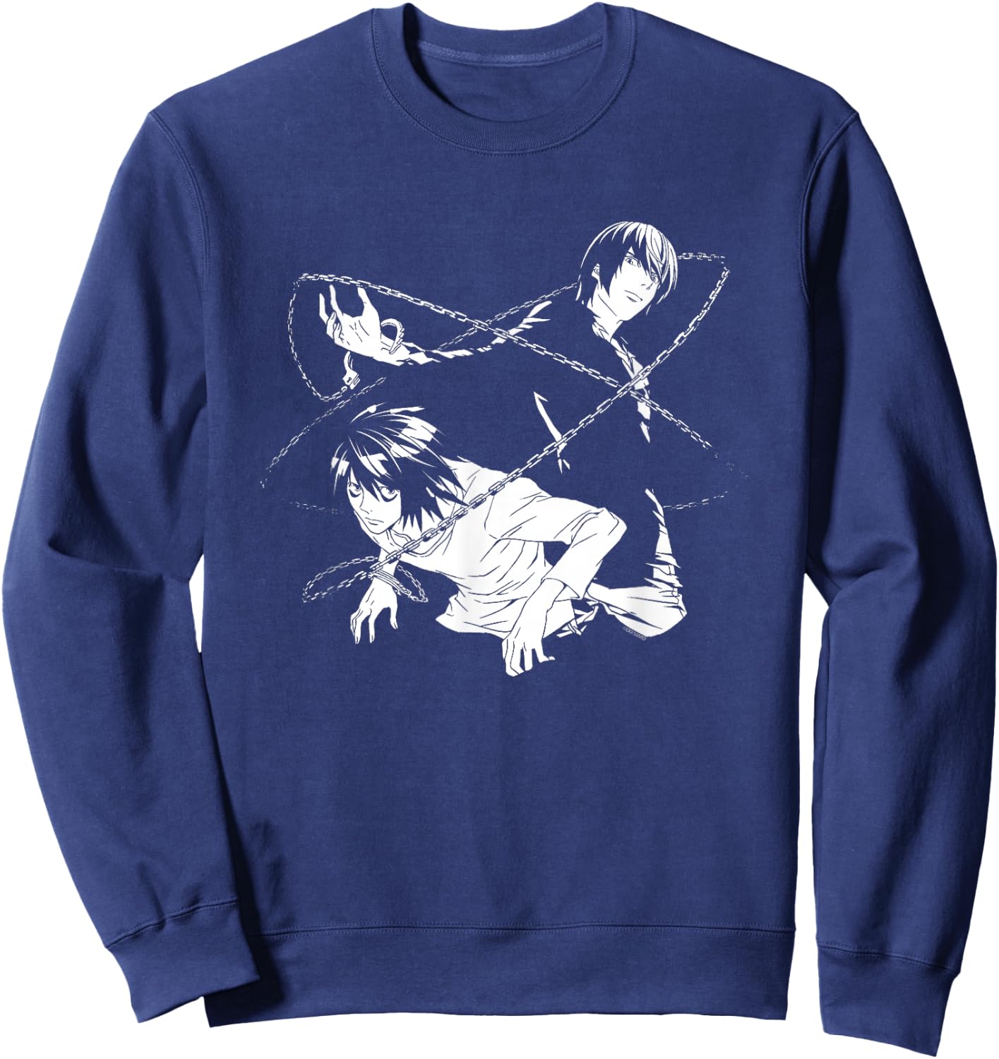 Death Note Light and L Chains Anime Sweatshirt - Sweatshirt | Navy