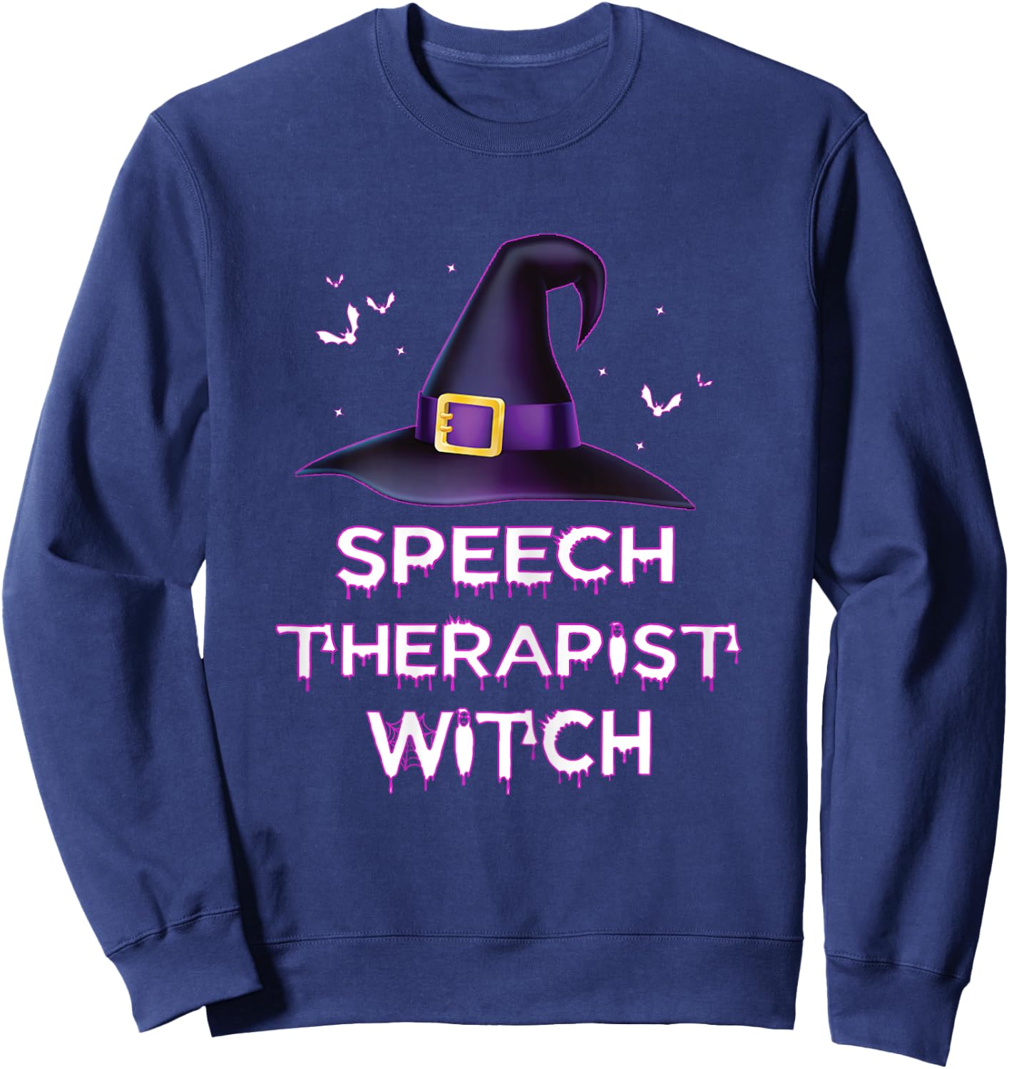 Spooky Speech Therapist Witch Halloween Costume 2023 Sweatshirt - Sweatshirt | Navy