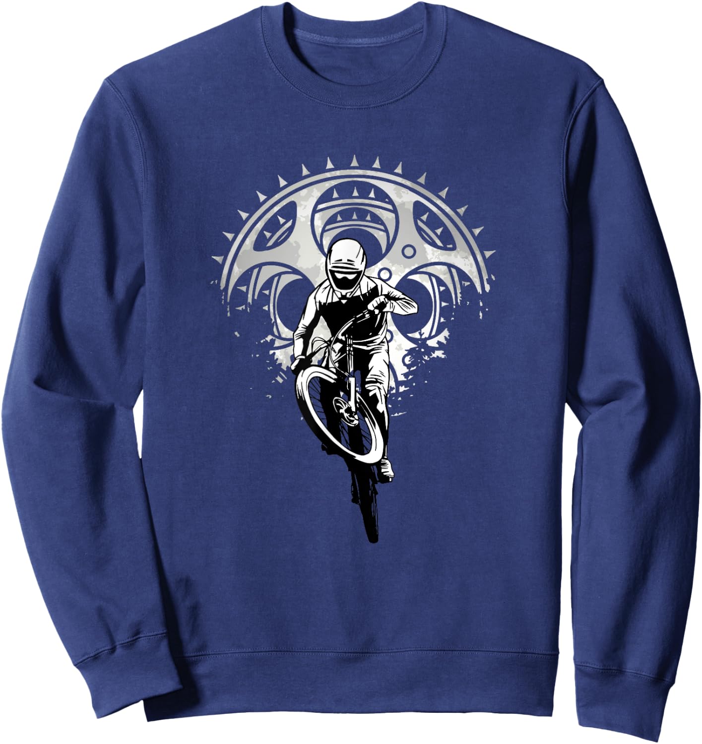 Downhill Biker Graphics - Mountain Bike & Mountain Biker Sweatshirt - Sweatshirt | Navy