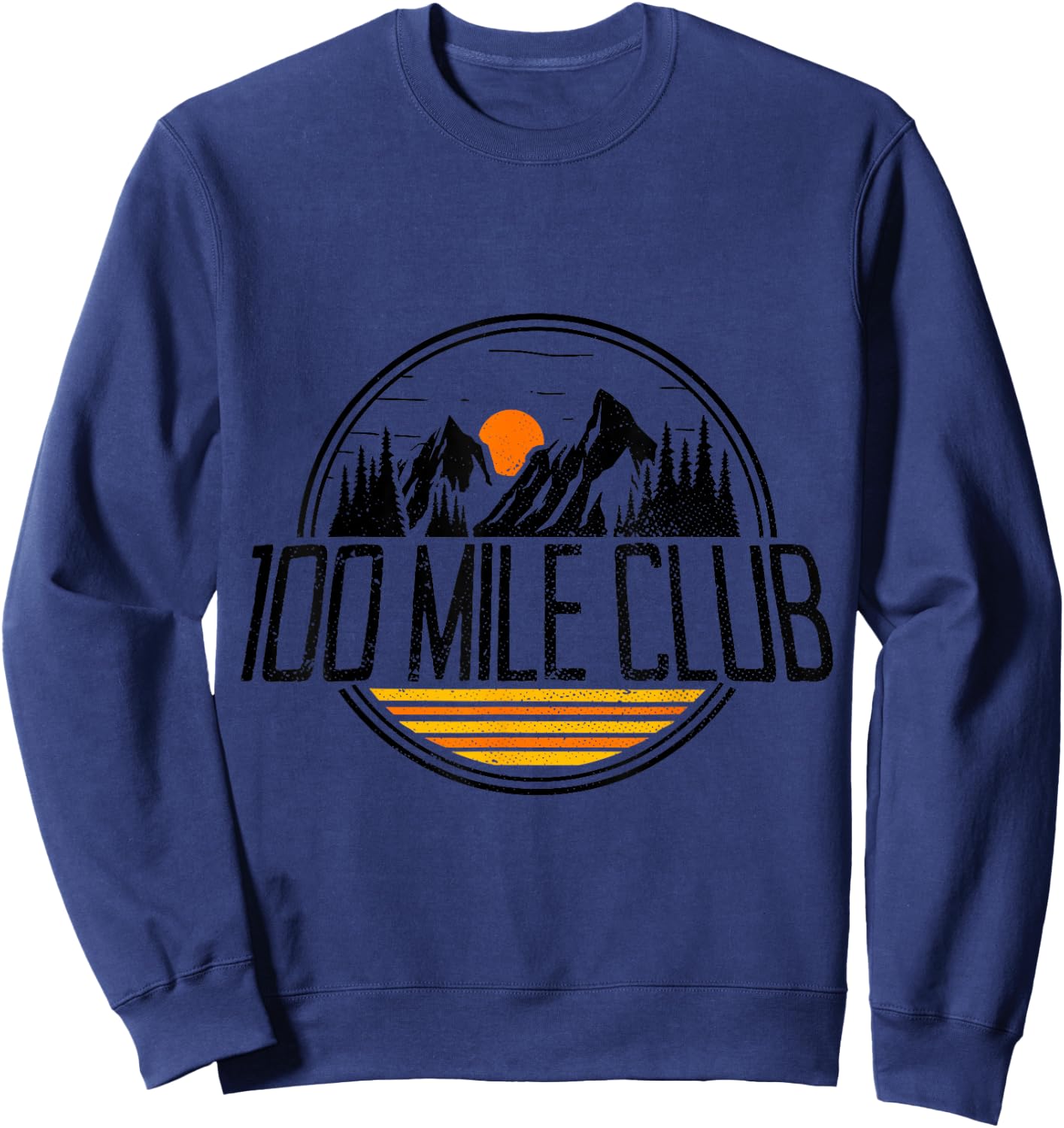 100 Mile Club Run Adventure Fell Ultra Run Trail Running Sweatshirt - Sweatshirt | Navy