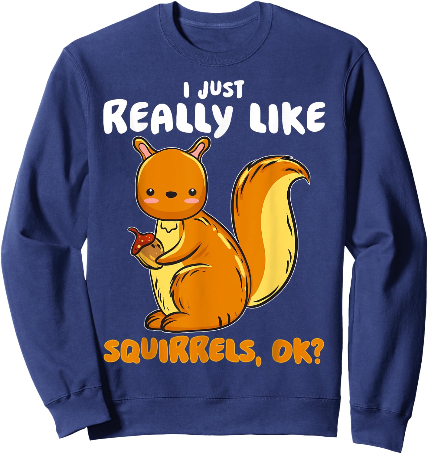 I Just Really Like Squirrels Ok Pet Owner Lover Rescue Sweatshirt - Sweatshirt | Navy