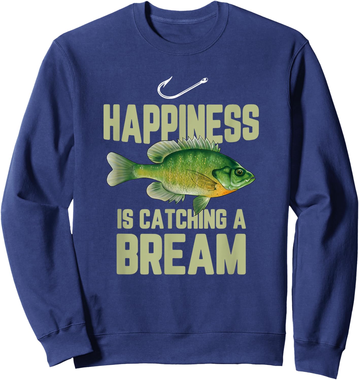 Funny Bream Fishing Pan Fish Sunfish Freshwater Angler Gift Sweatshirt - Sweatshirt | Navy
