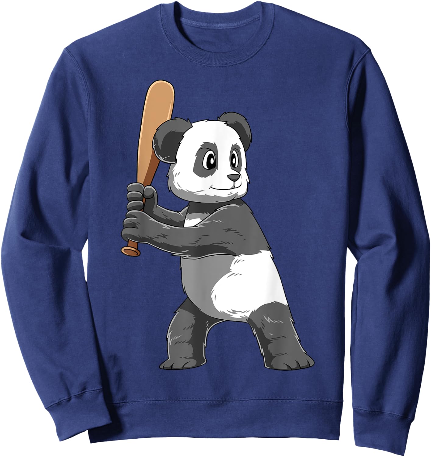 Panda Baseball Panda Playing Baseball Panda Sweatshirt - Sweatshirt | Navy