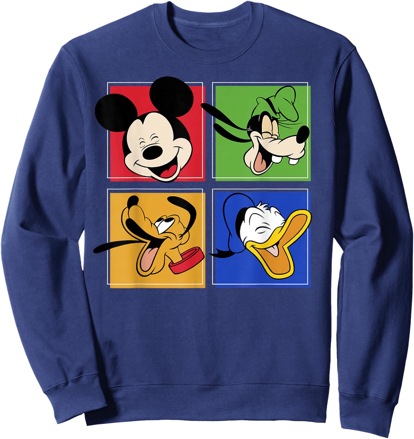 Disney Mickey And Friends Group Shot Box Up Sweatshirt - Sweatshirt | Navy