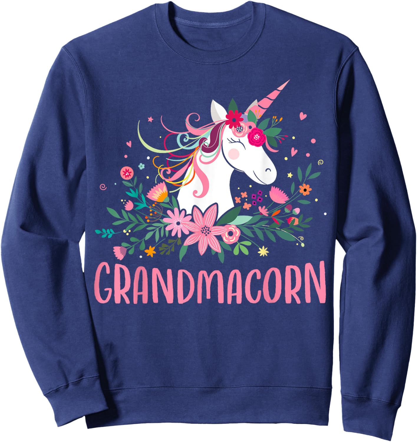 Grandmacorn Unicorn Grandma Sweatshirt - Sweatshirt | Navy