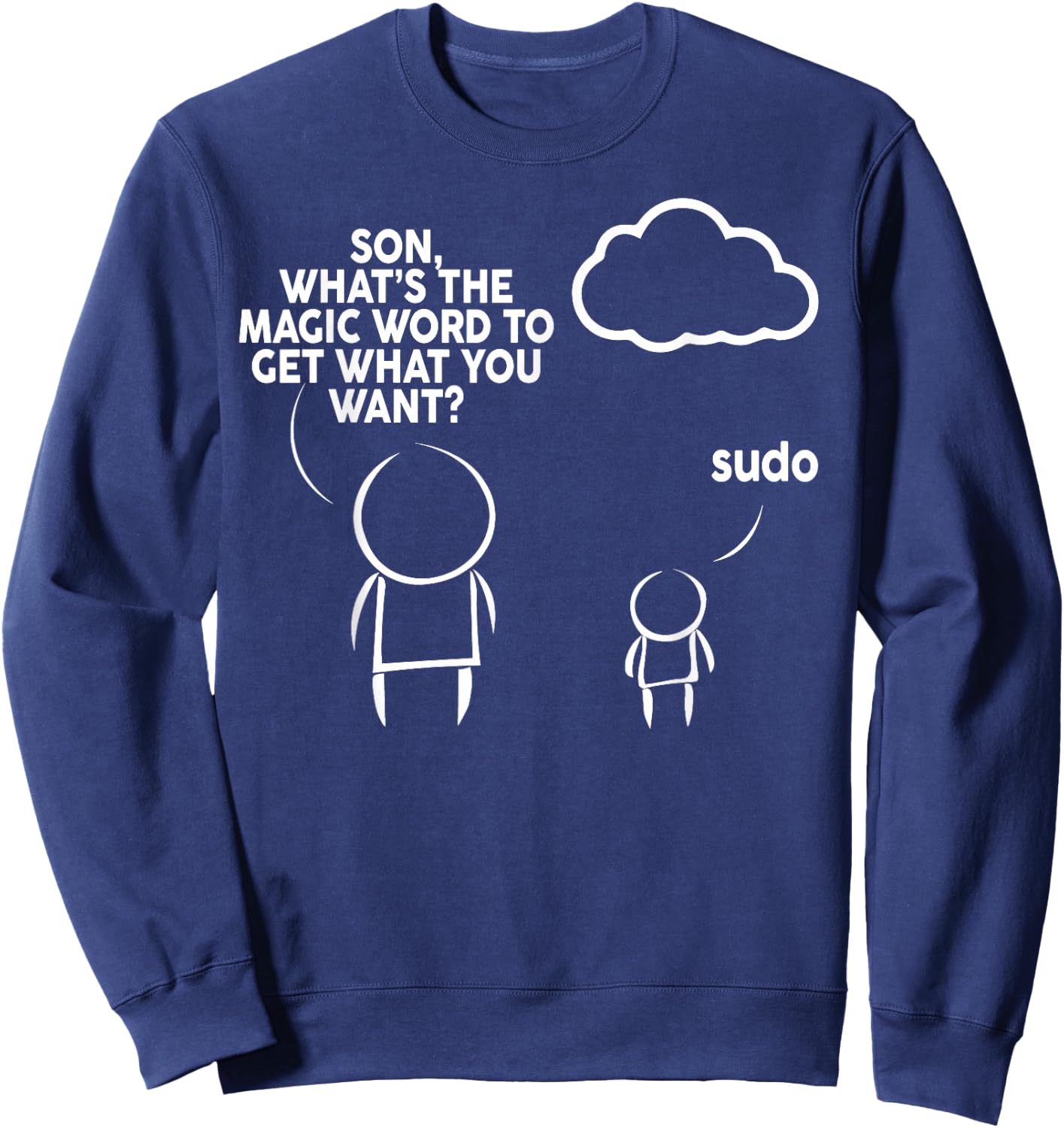Funny Geek Programmer Nerd Dad Men Father Developer Computer Sweatshirt - Sweatshirt | Navy