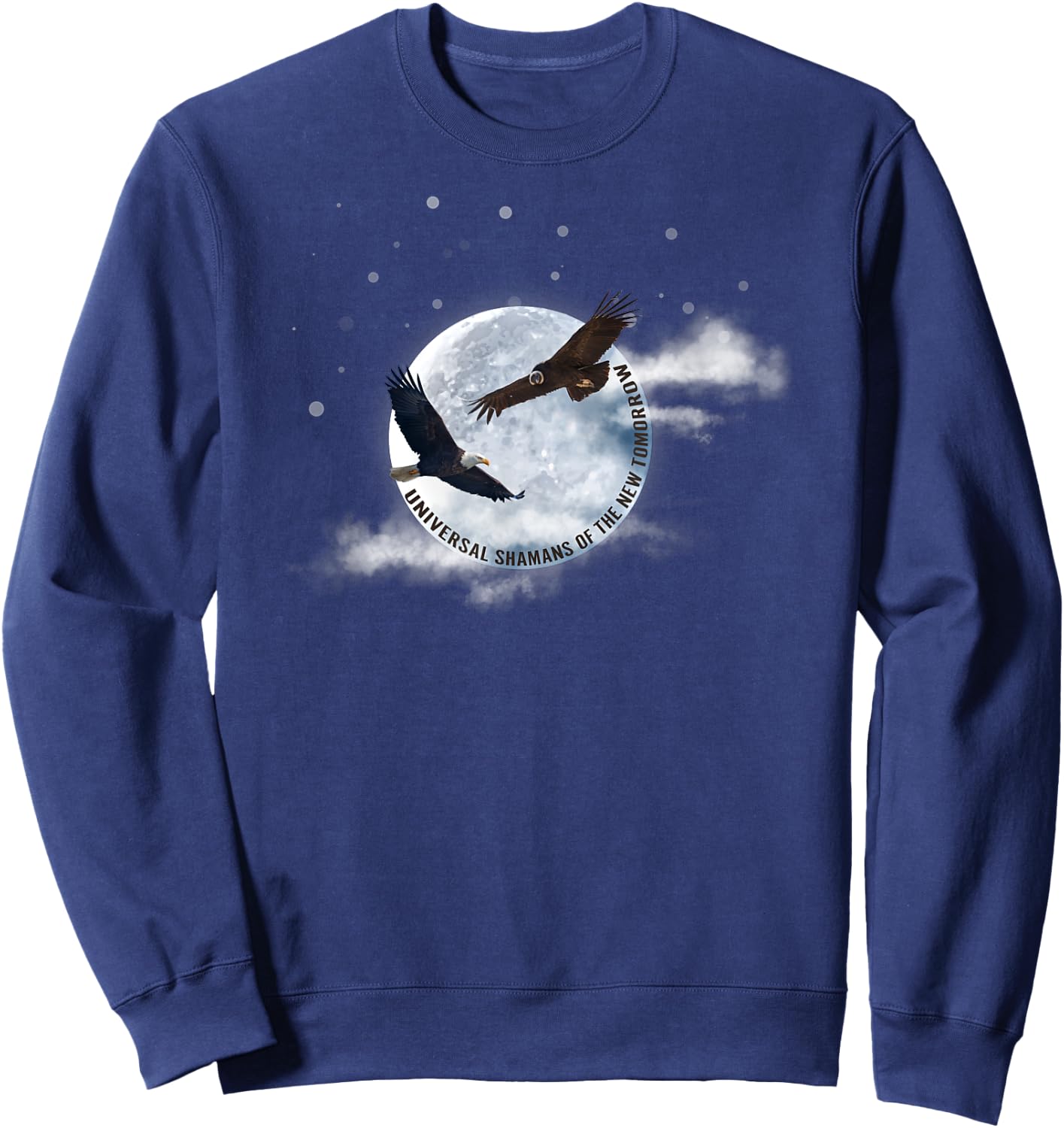 Eagle Condor Prophecy Spiritual Shamanic Sweatshirt - Sweatshirt | Navy